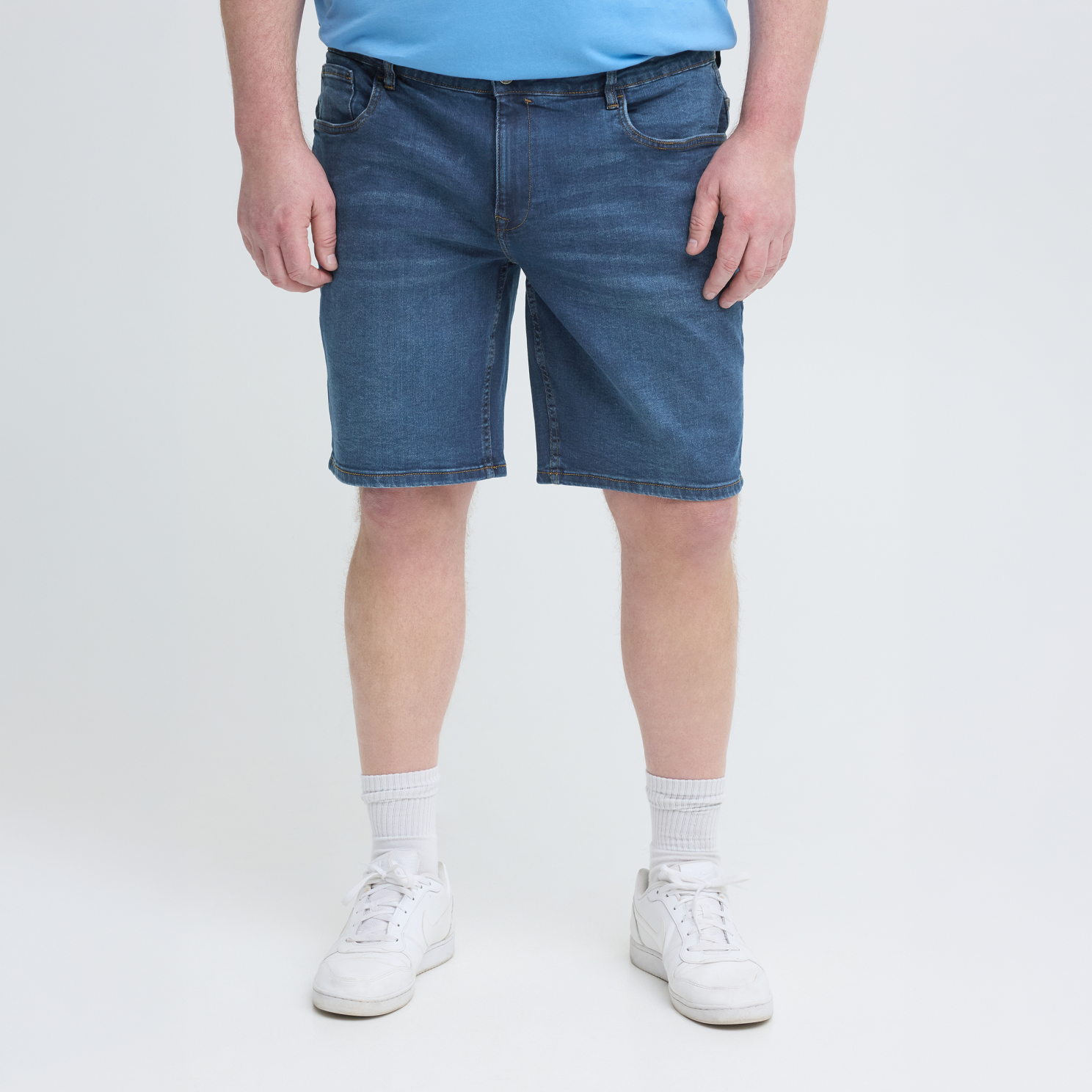 Blend Twister Herre Shorts Stretch Denim Dark Blue i Store Plus Size Størrelser