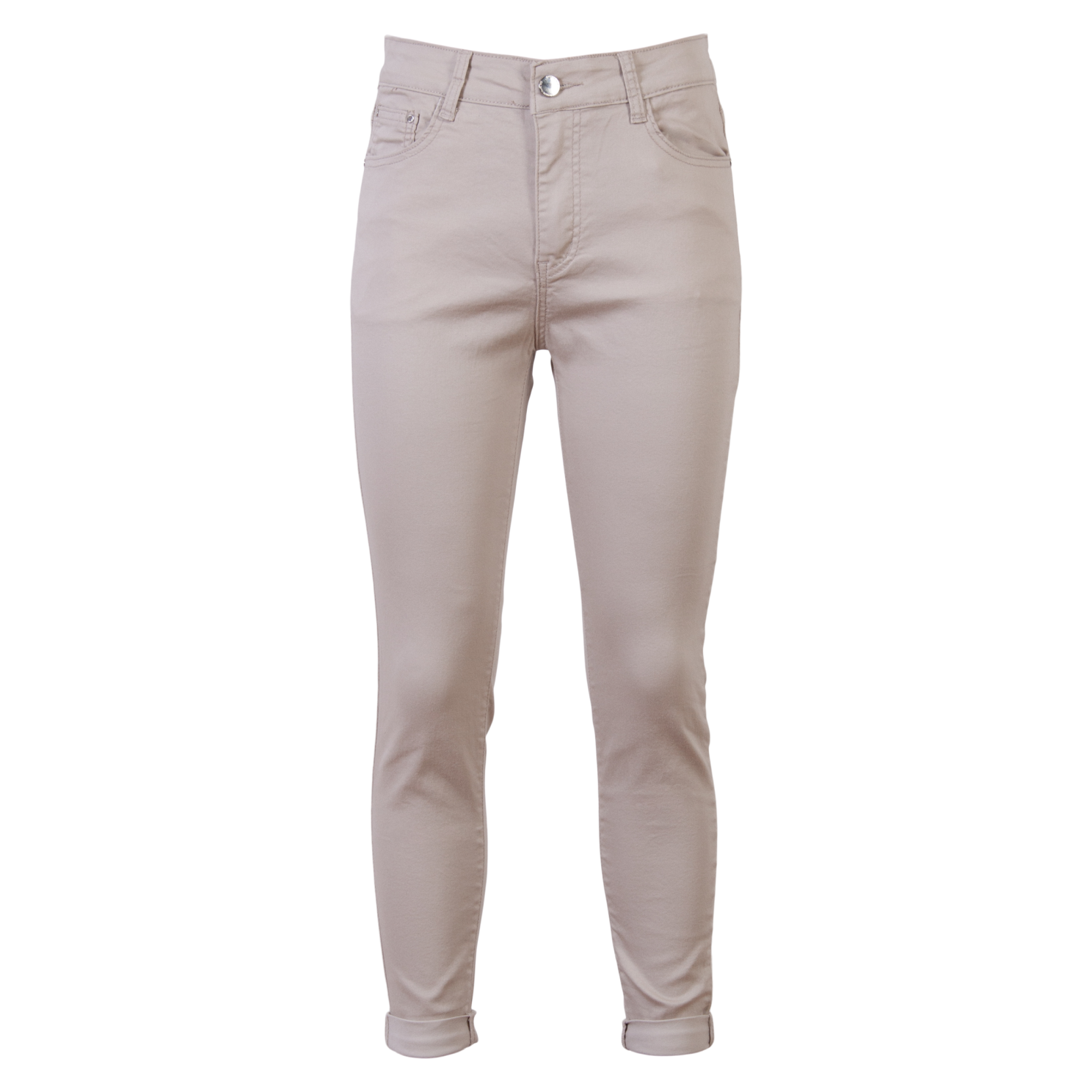 Elegant sandfarvet bukser til plus size kvinder - Stilfuld!