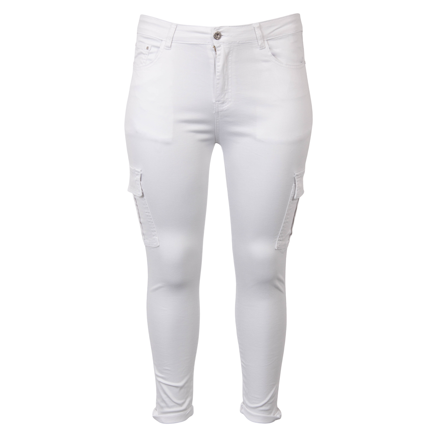 Stilfulde Hvide Cargobukser til Plus Size – Komfort & Stil!