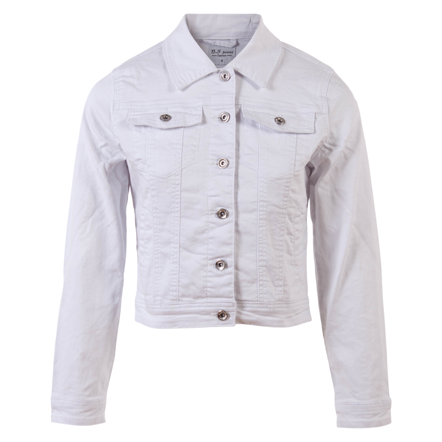 Hvid Plus Size Denimjakke til Dame – Fantastisk Tilbud!