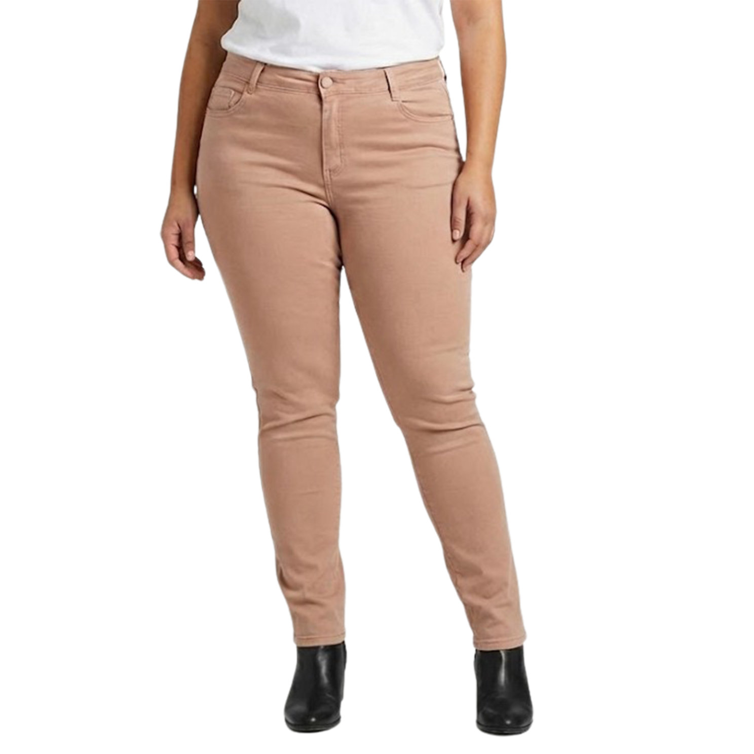 Plus Size Dame Jeans – Mørk Rose – Fantastisk Tilbud!
