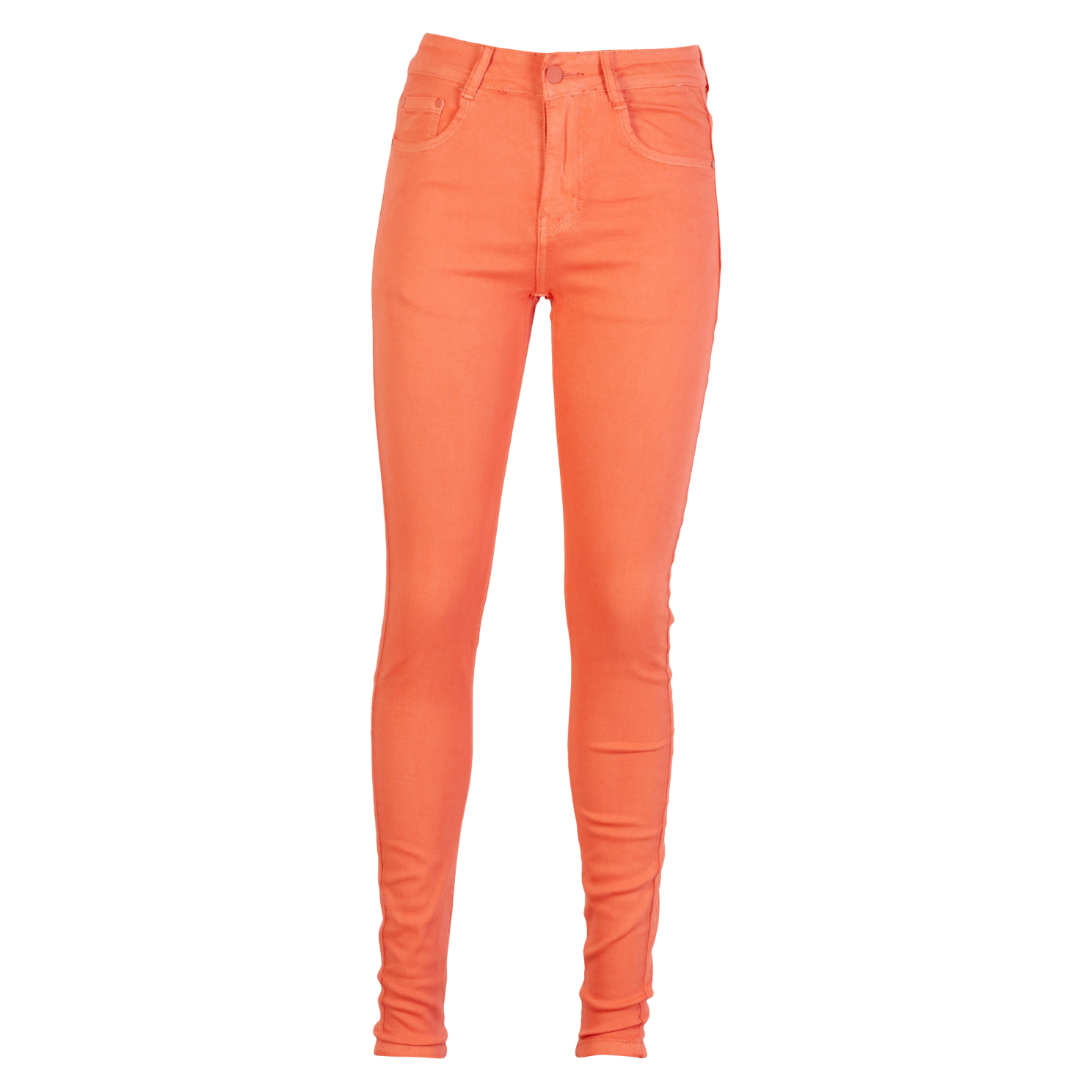 Plus Size Jeans i Lys Koral – Komfort og Stil til Damer