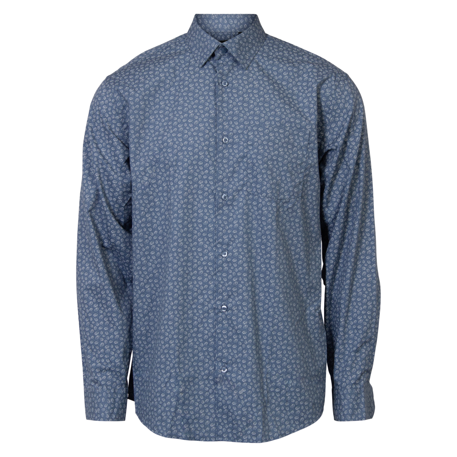 Carnét Ash Herreskjorte i Coronet Blue – Plus Size Udsalg!