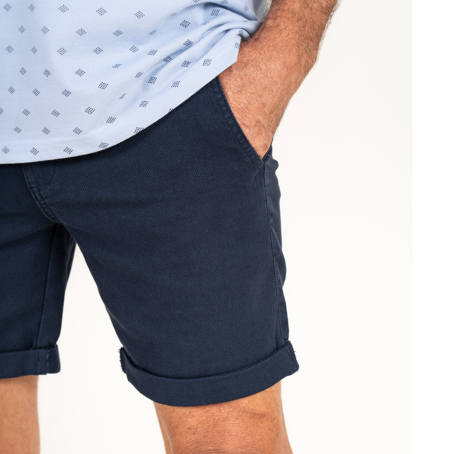 Carnét Herre Shorts Dark Sapphire   36 i Store Plus Size Størrelser