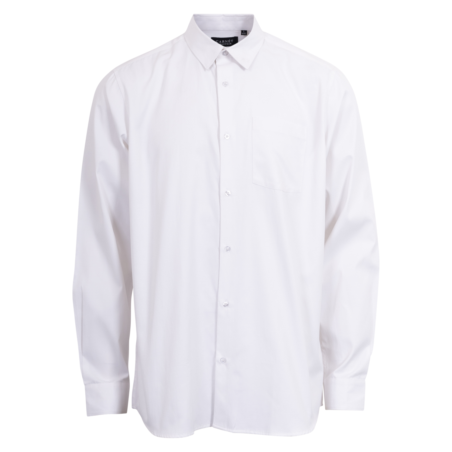 Carnét Jake Dobby Herre Skjorte White   i Store Plus Size Størrelser