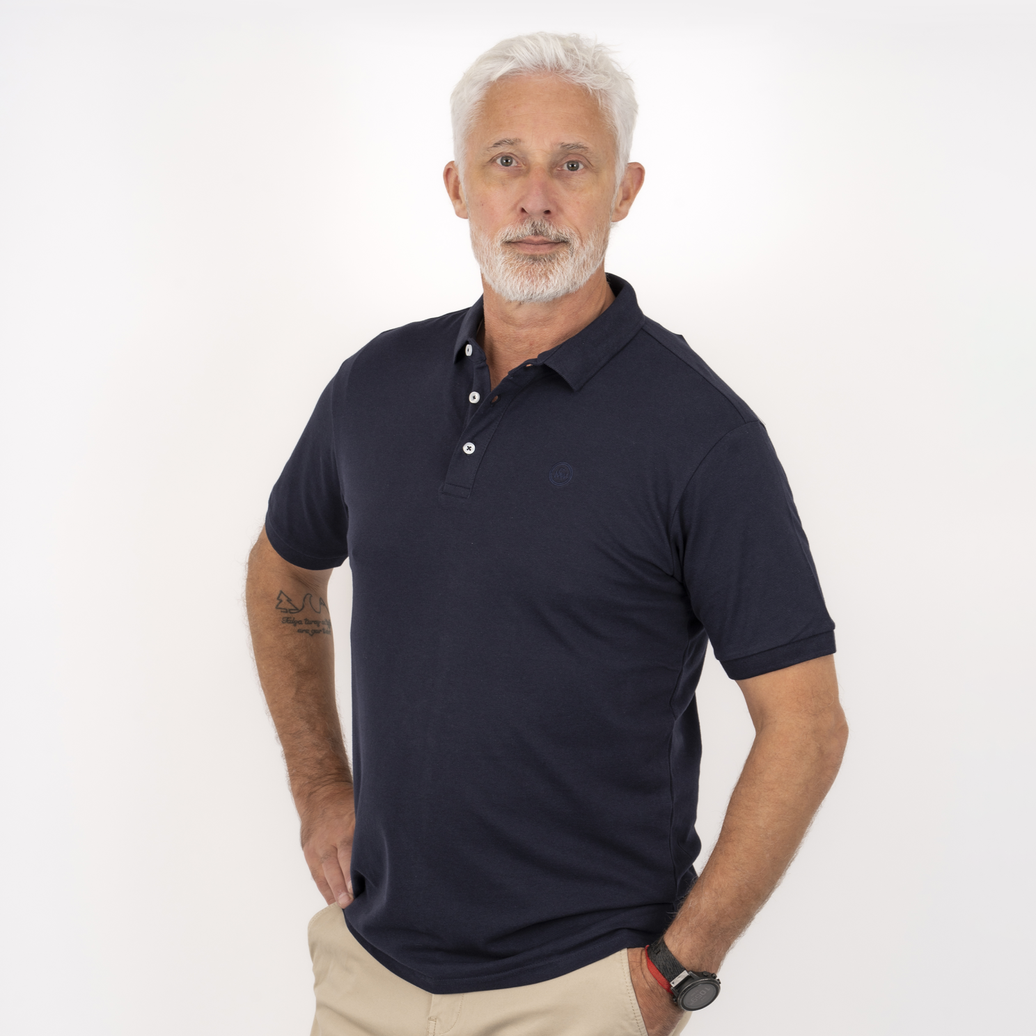 Carnét Mathieu Herre Polo i Navy – Elegant Stil til Mænd