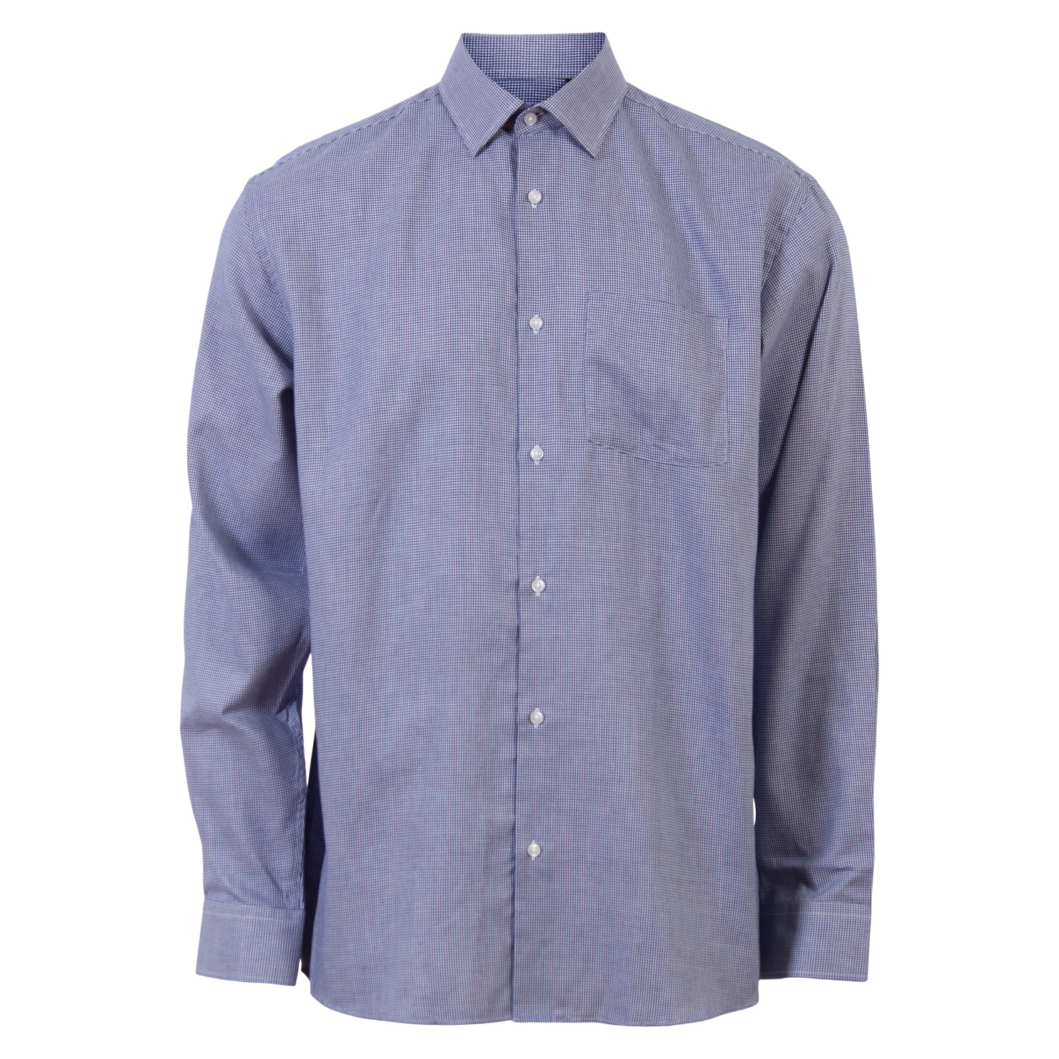 Carnét Oak Herre Skjorte – Navy Check Tilbud til Plus Size
