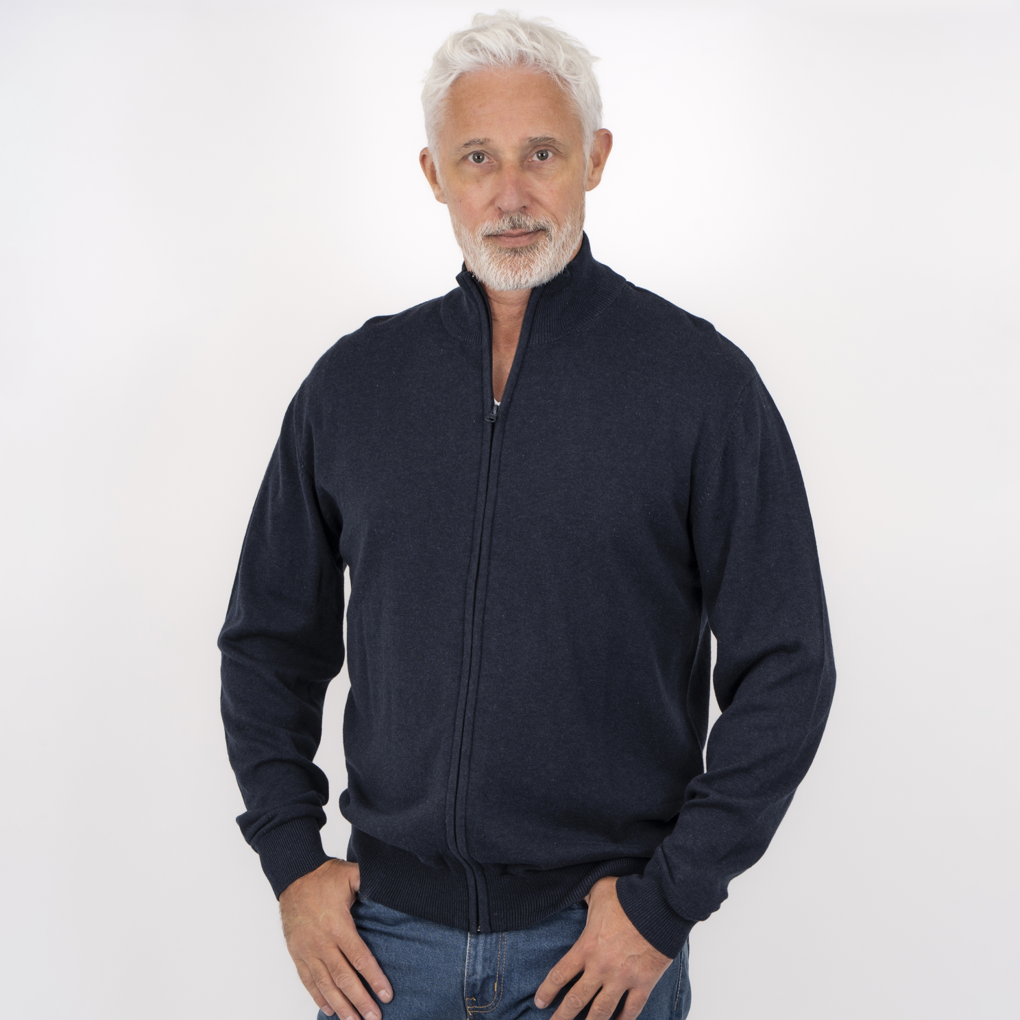 Carnét Stone Herre Cardigan i Mørk Navy – Udsalg!