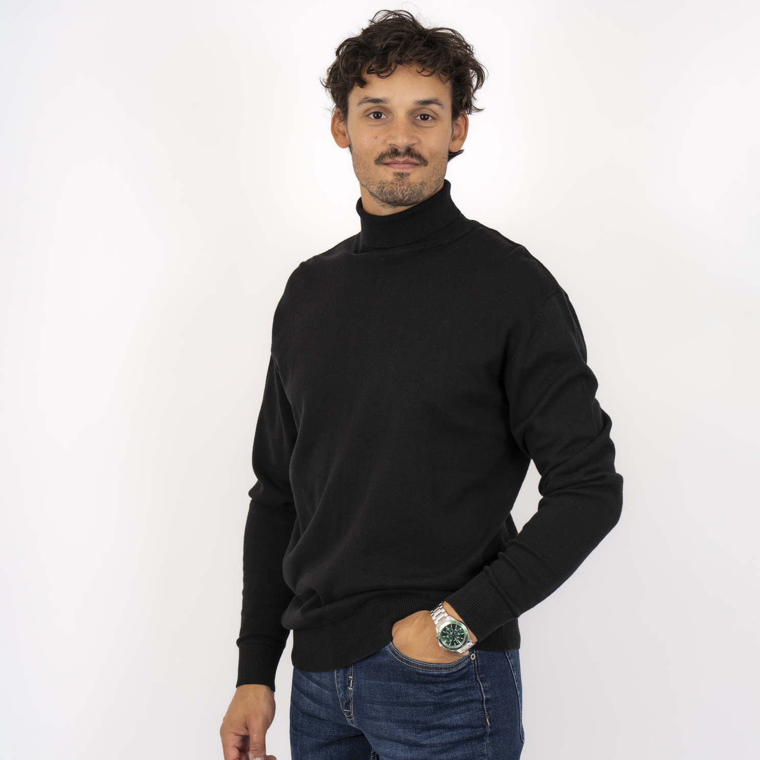 Carnét Stone Herre Rullekrave – Jet Black Tilbud!