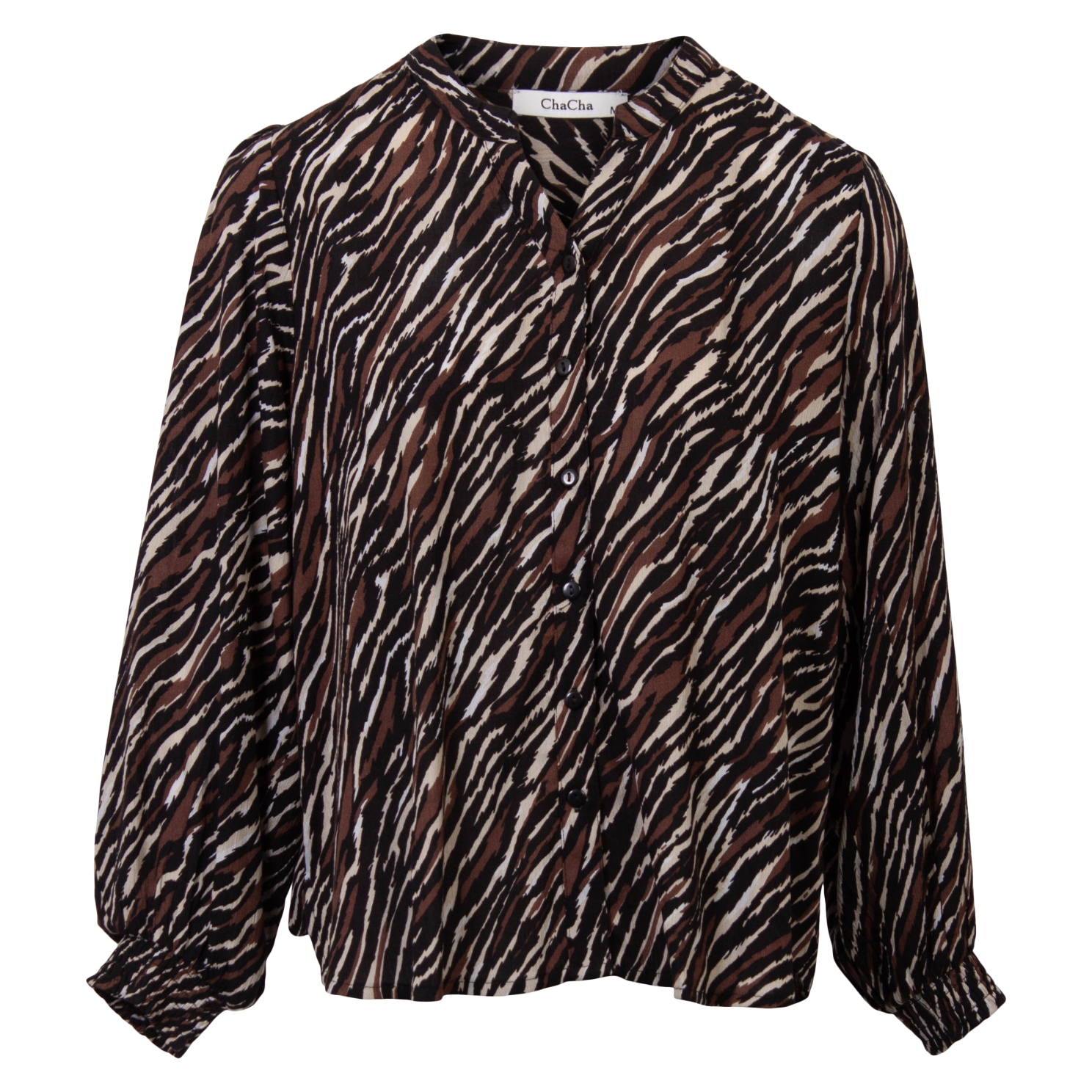 Chacha Plus Size Damebluse – Animal Tilbud! Elegant Design!