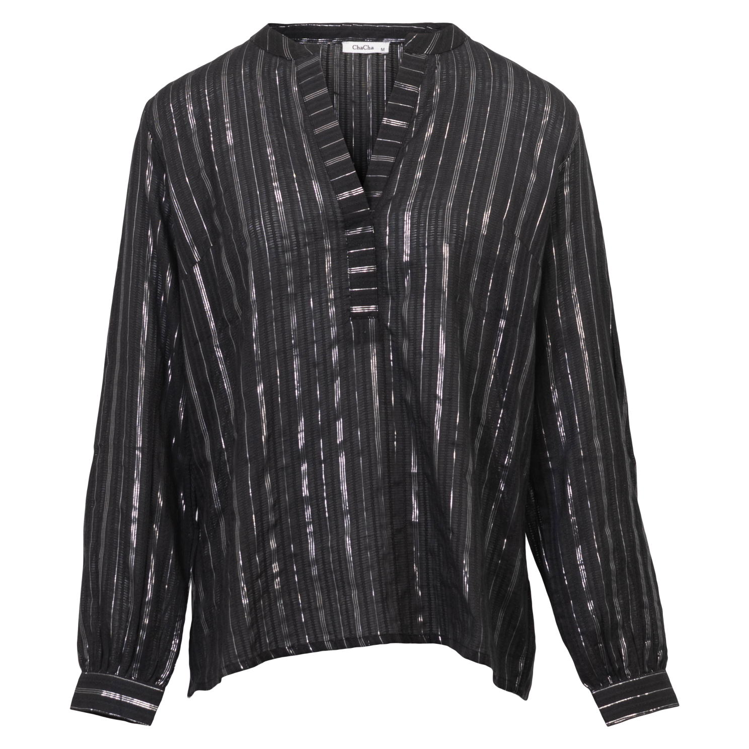 Chacha Bluse med Lurex – Elegant til Fest og Hverdag