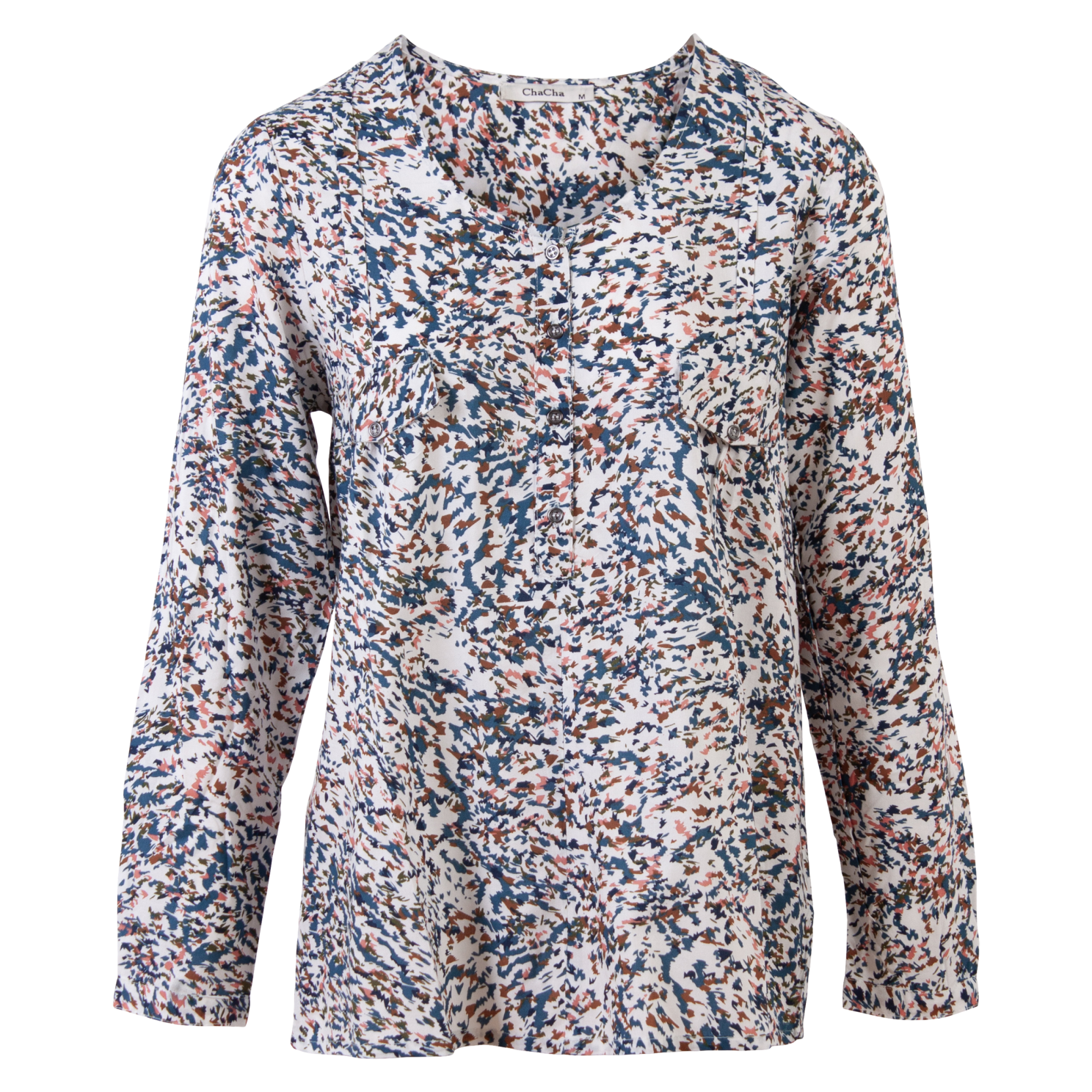 Chacha Plus Size Bluse i Blå – Fantastisk Tilbud!