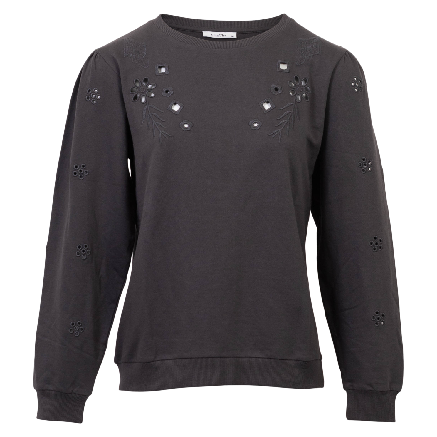 Elegant Mørkegrå Plus Size Bluse – Stil og Komfort