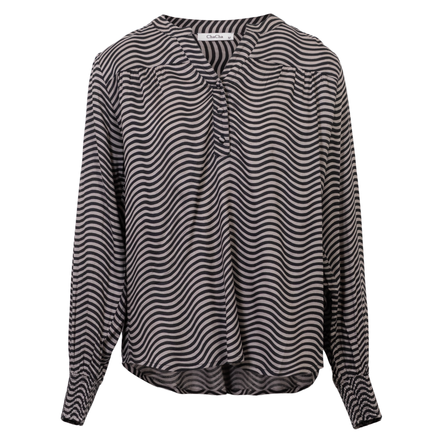 Chacha Plus Size Bluse – Moon Rock Black Tilbud!