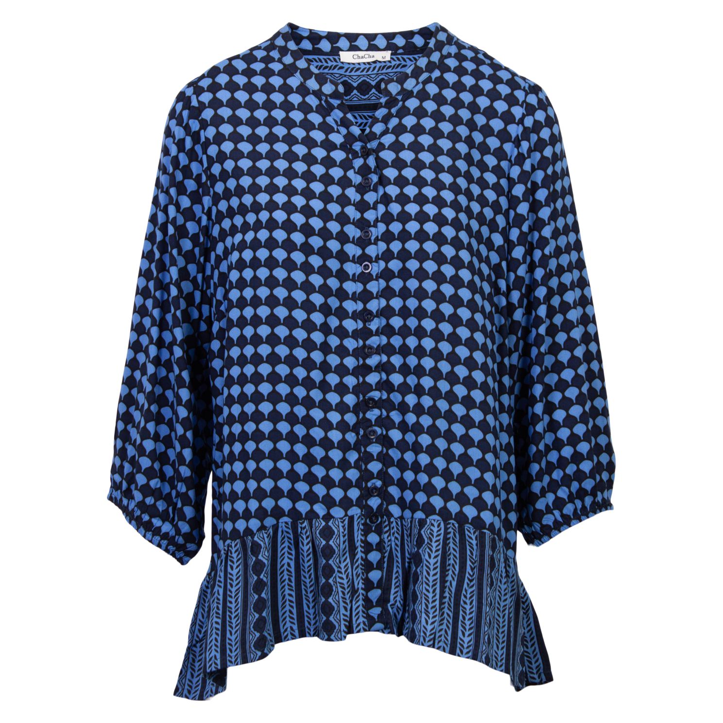 Chacha Plus Size Damebluse i Navy – Uimodståeligt Tilbud!