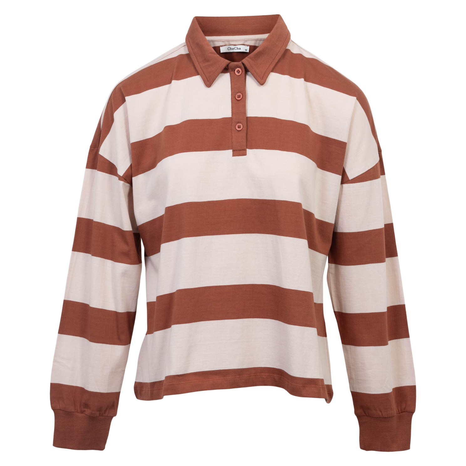 Chacha Dame Polo i Beige – Plus Size Tilbud!