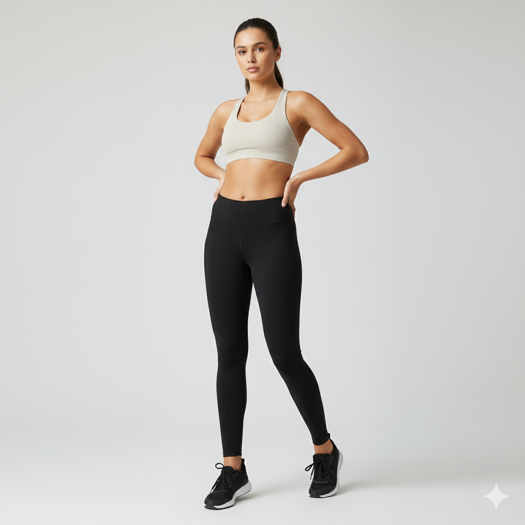 Crossbow Dame Leggings Black   i Store Plus Size Størrelser