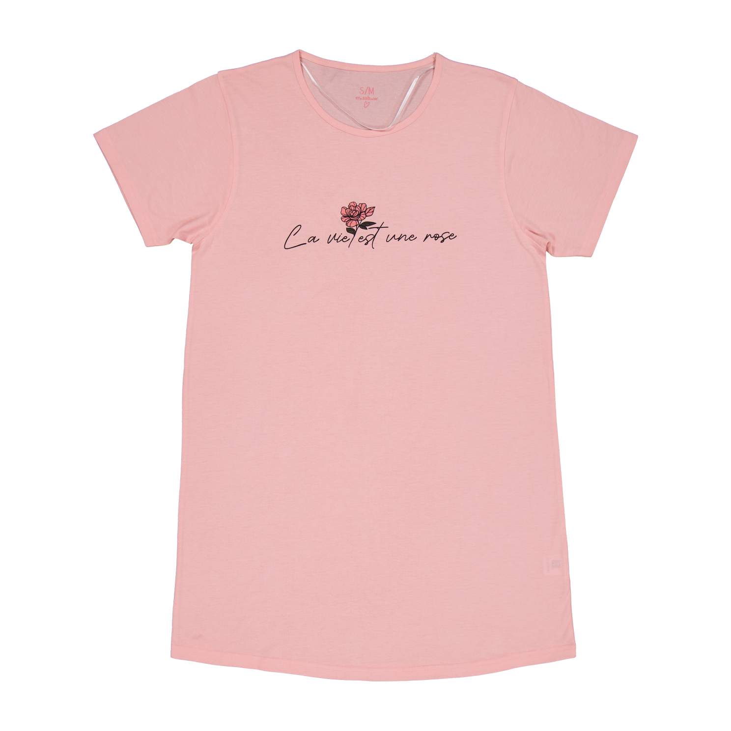 Crossbow Dame Natkjole Pink Rose    i Store Plus Size Størrelser