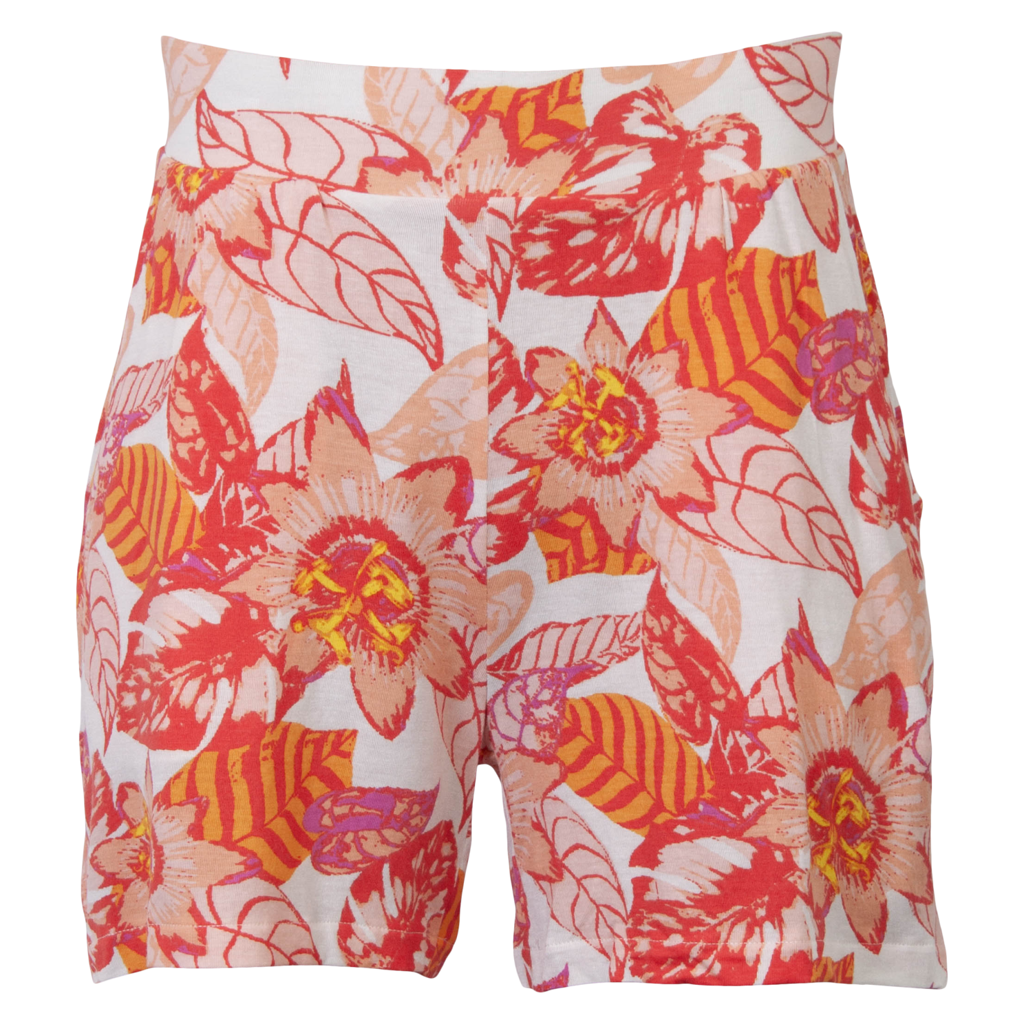 Crossbow Plus Size Bambus Shorts – Orange Pink Tilbud