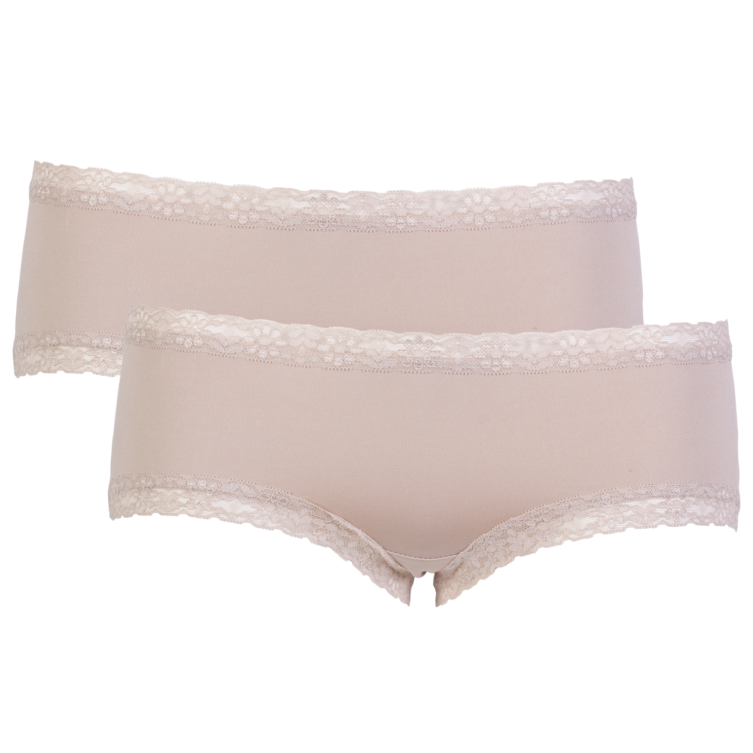Crossbow Dame Trusser – Beige Plus Size 2-pak Tilbud