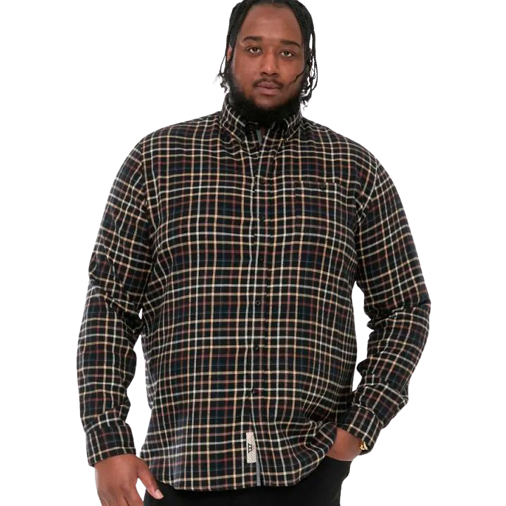 D5555 Destin Plus Size Herreskjorte med Elegant Mønster