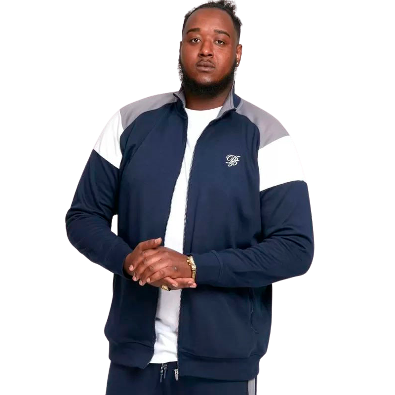 D555 Jeffrey Herre Cardigan Plus Size Navy    i Store Plus Size Størrelser