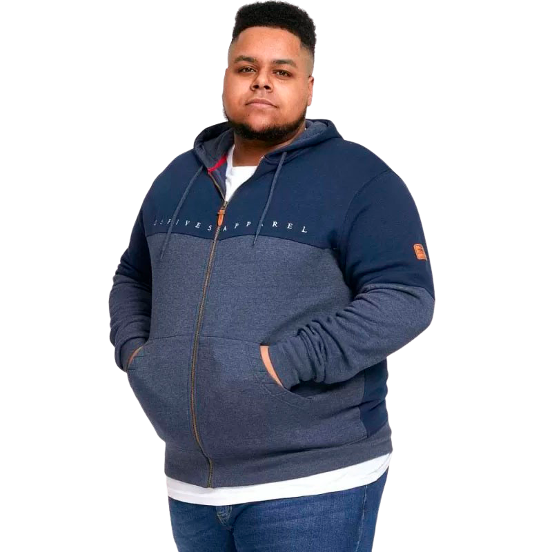 D5555 Moreton Herre Cardigan – Denim Marl Navy Udsalg!