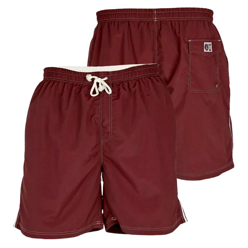D5555 Yarrow Herre Badeshorts i Burgunder – Plus Size Tilbud