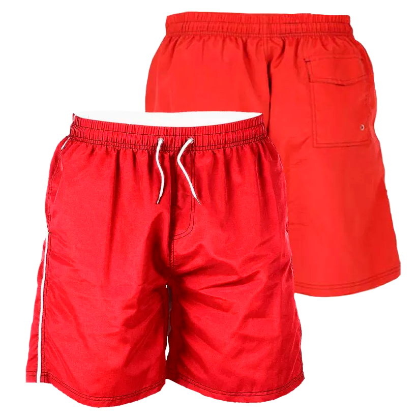 D5555 Yarrow Herre Badeshorts i Rød – Plus Size Tilbud