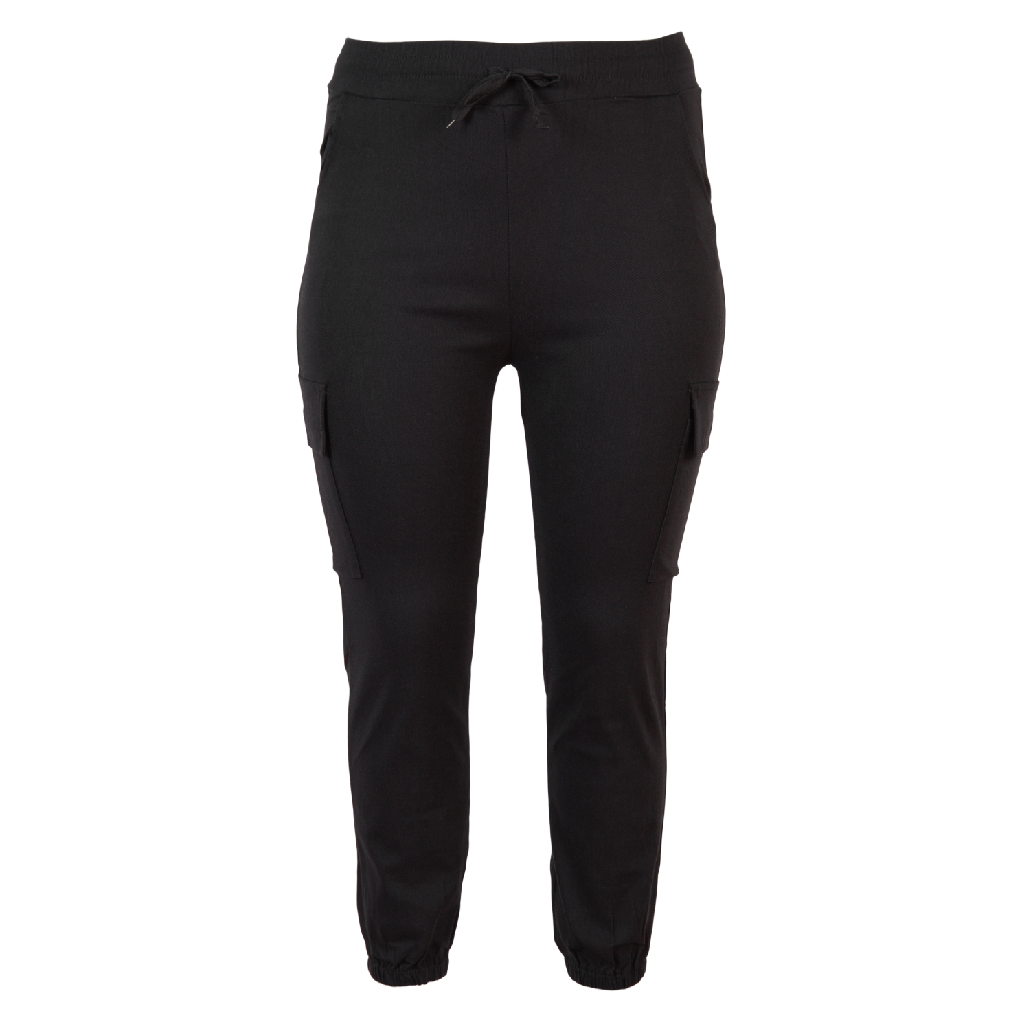 Elegant Plus Size Cargobukser i Sort – Stil og Komfort