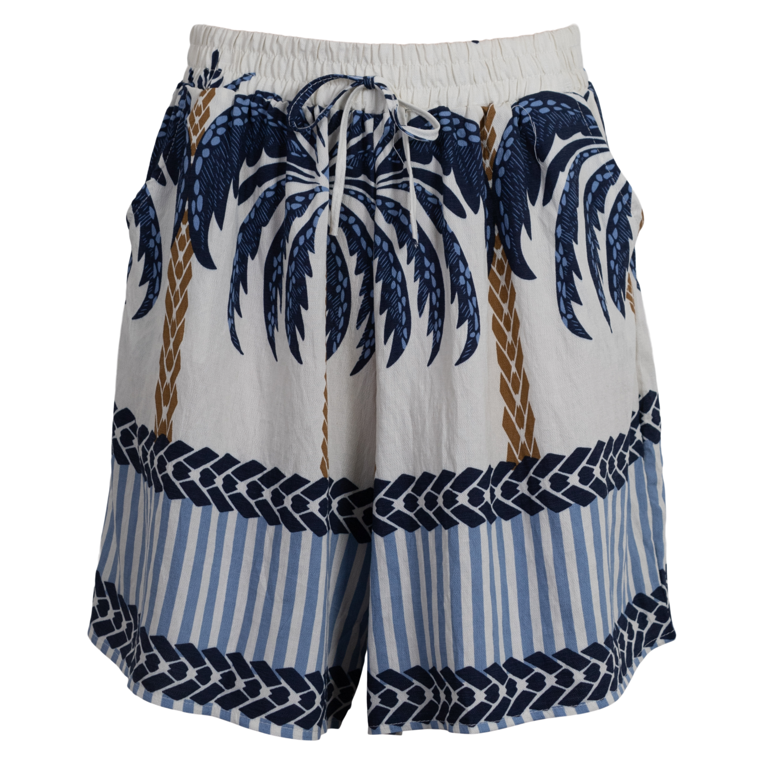 Dame Shorts Blå i Store Plus Size Størrelser