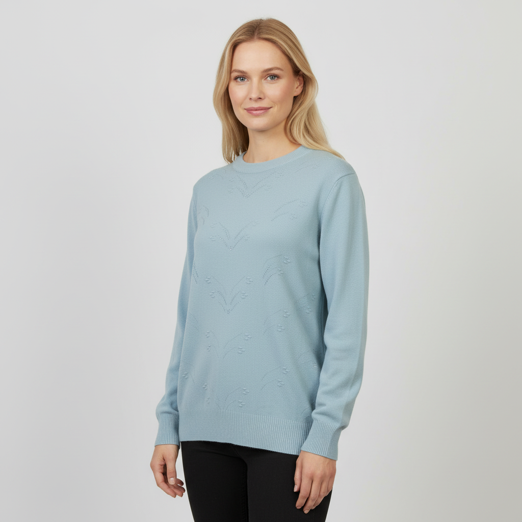 Etoile Dame Striktrøje Mint      i Store Plus Size Størrelser
