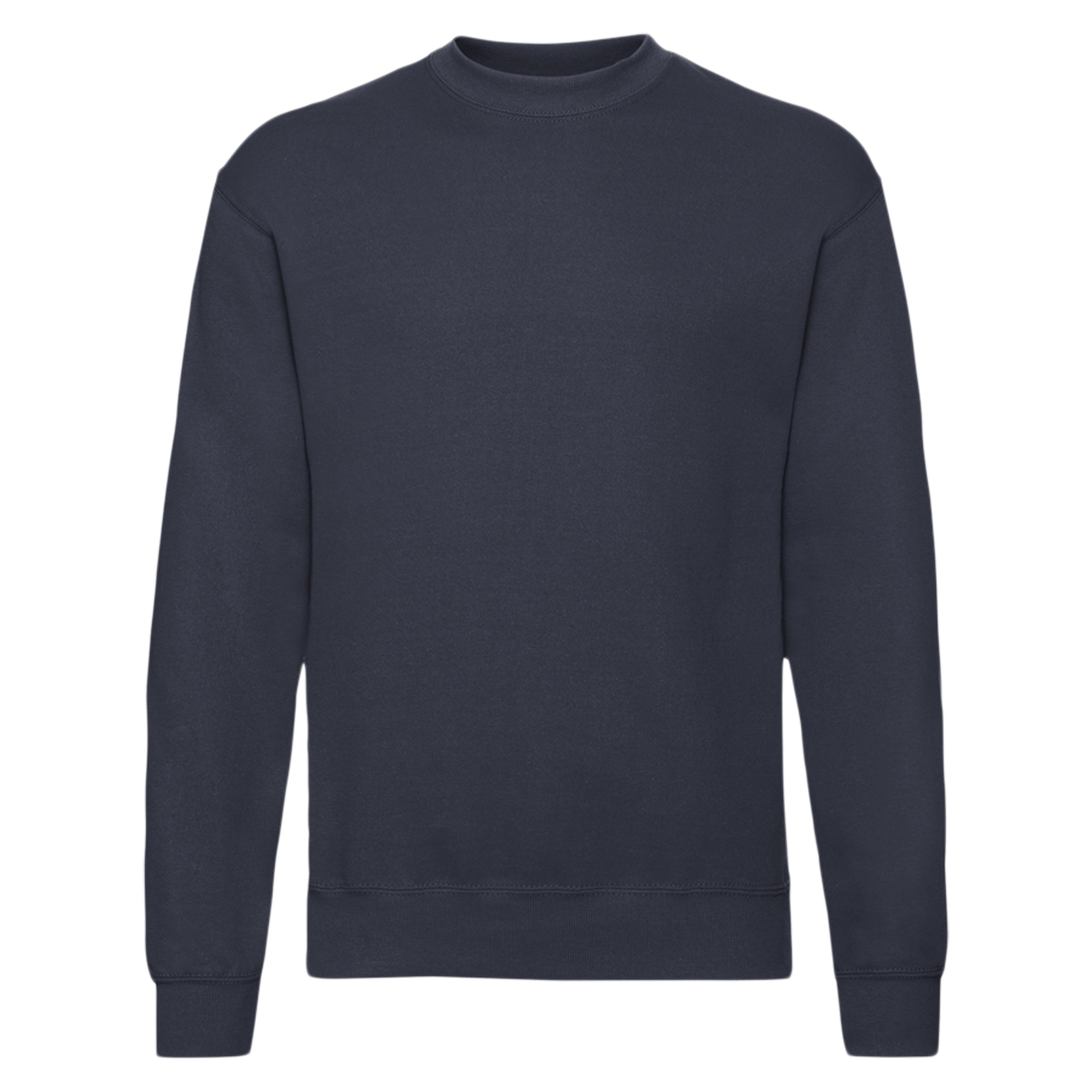 Fruit   The Loom Unisex Sweatshirt Navy    i Store Plus Size Størrelser