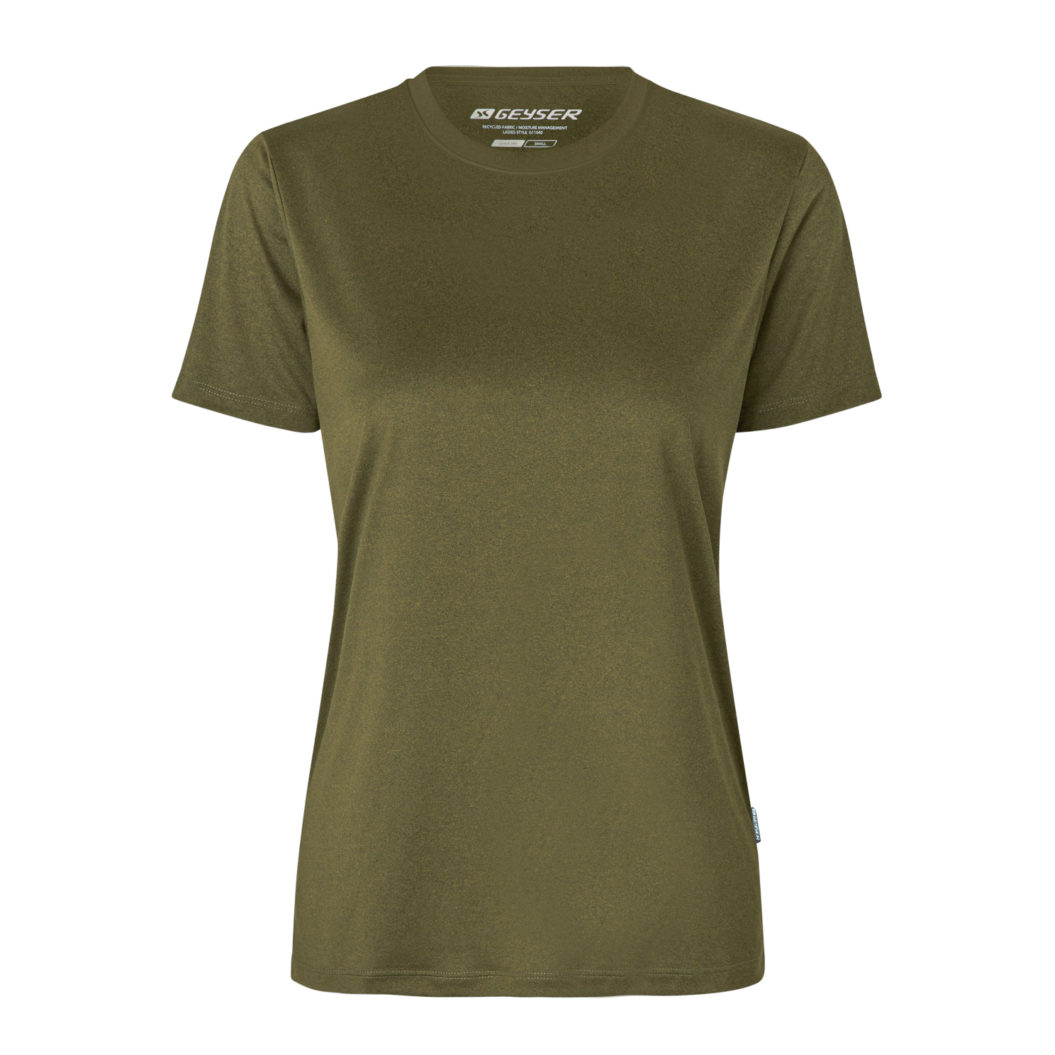 Geyser Plus Size Dame Trænings T-shirt – Oliven Komfort