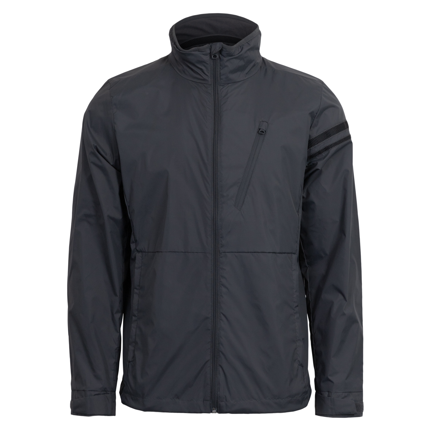 Herre Vindjakke Dark Gray Black   i Store Plus Size Størrelser