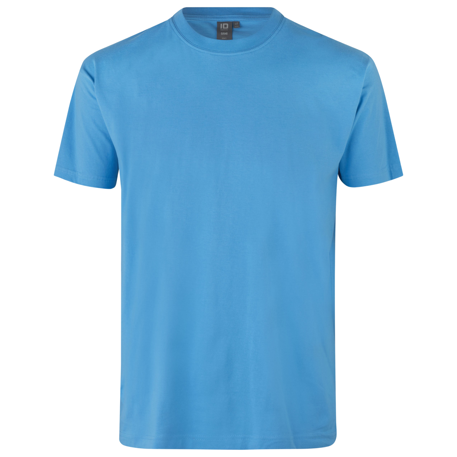 ID Game Herre T-shirt i Cyan – Plus Size Udsalg!