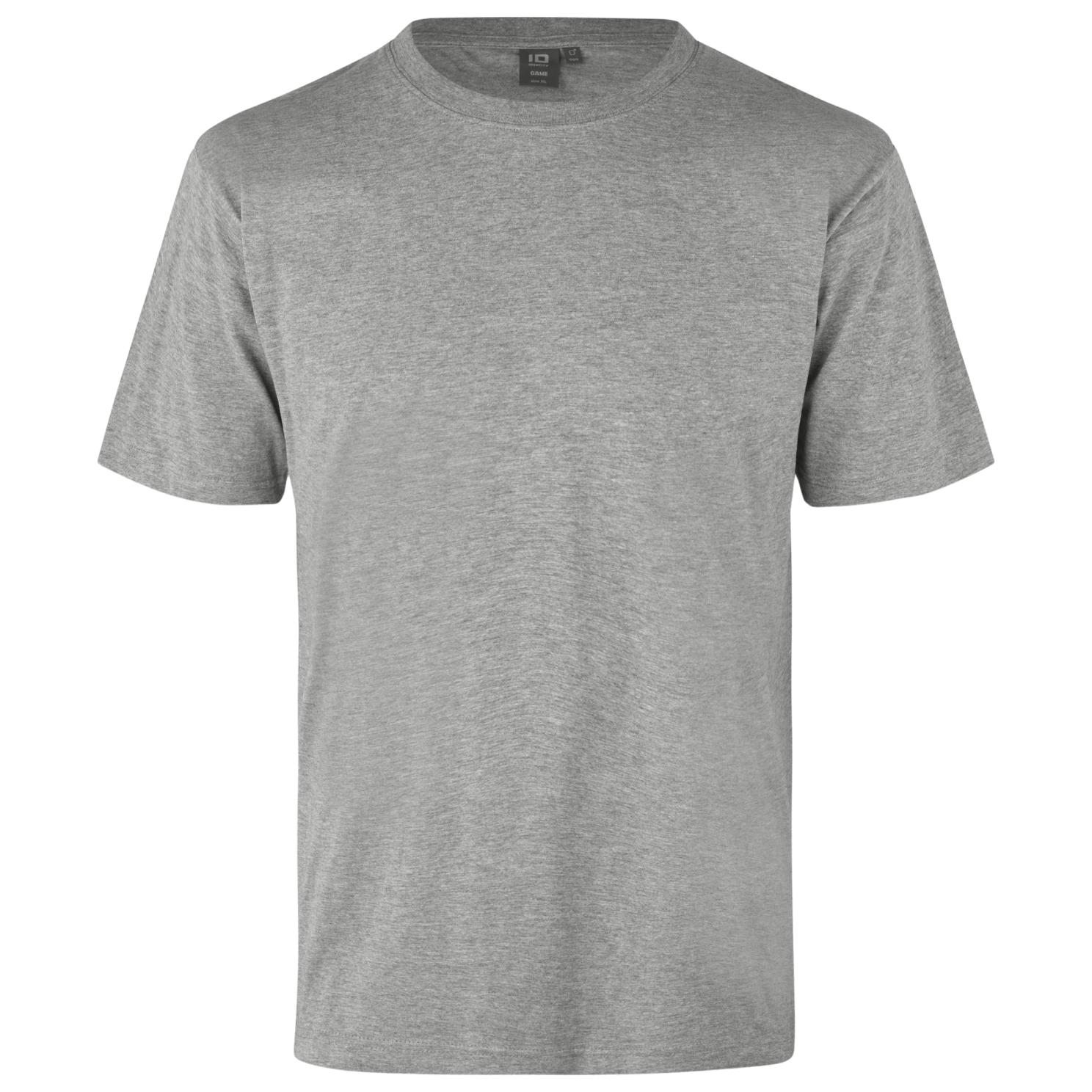 ID Game Herre T-shirt i Grå Melange – Plus Size Tilbud