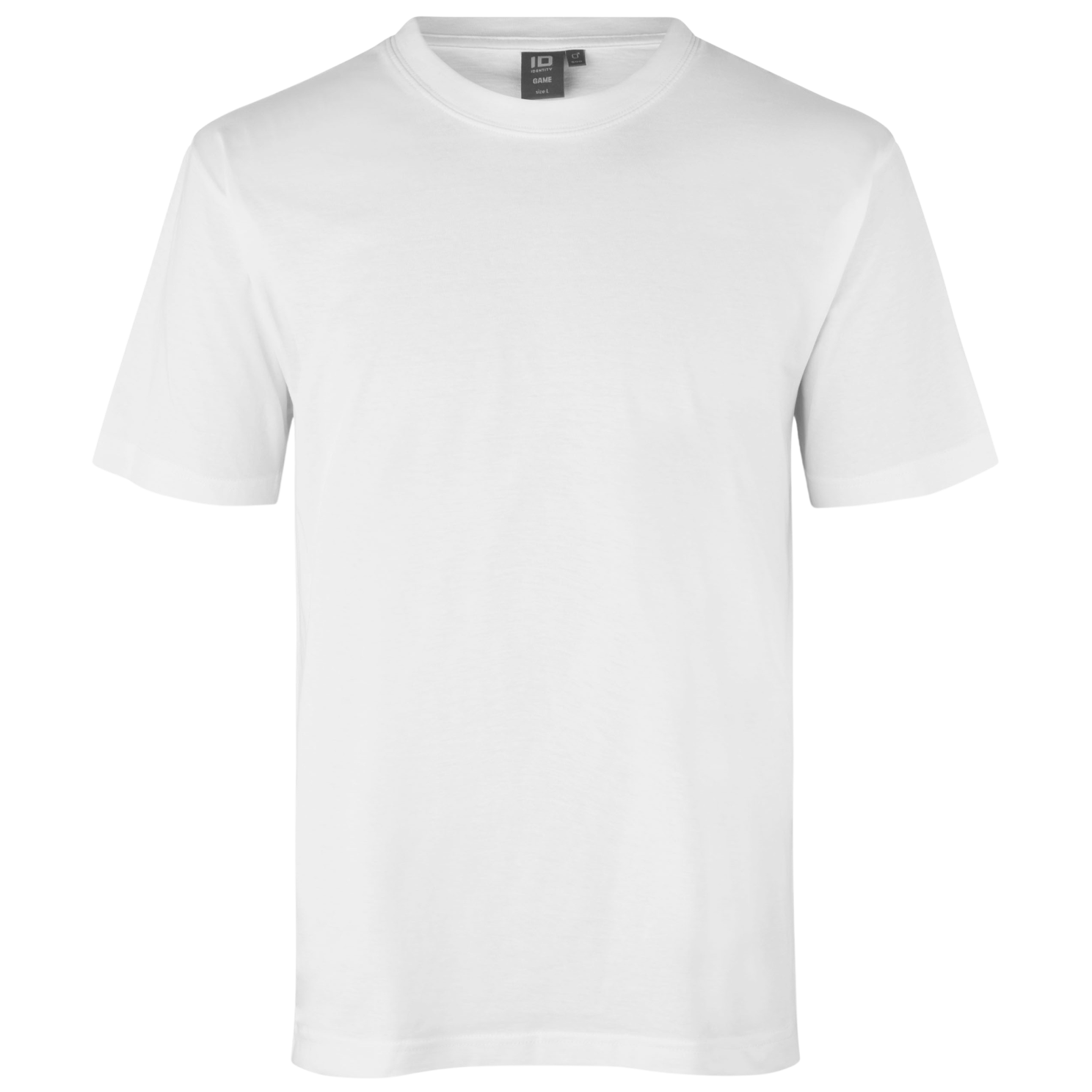 ID Game Herre T-shirt - Hvid i Store Størrelser på Tilbud