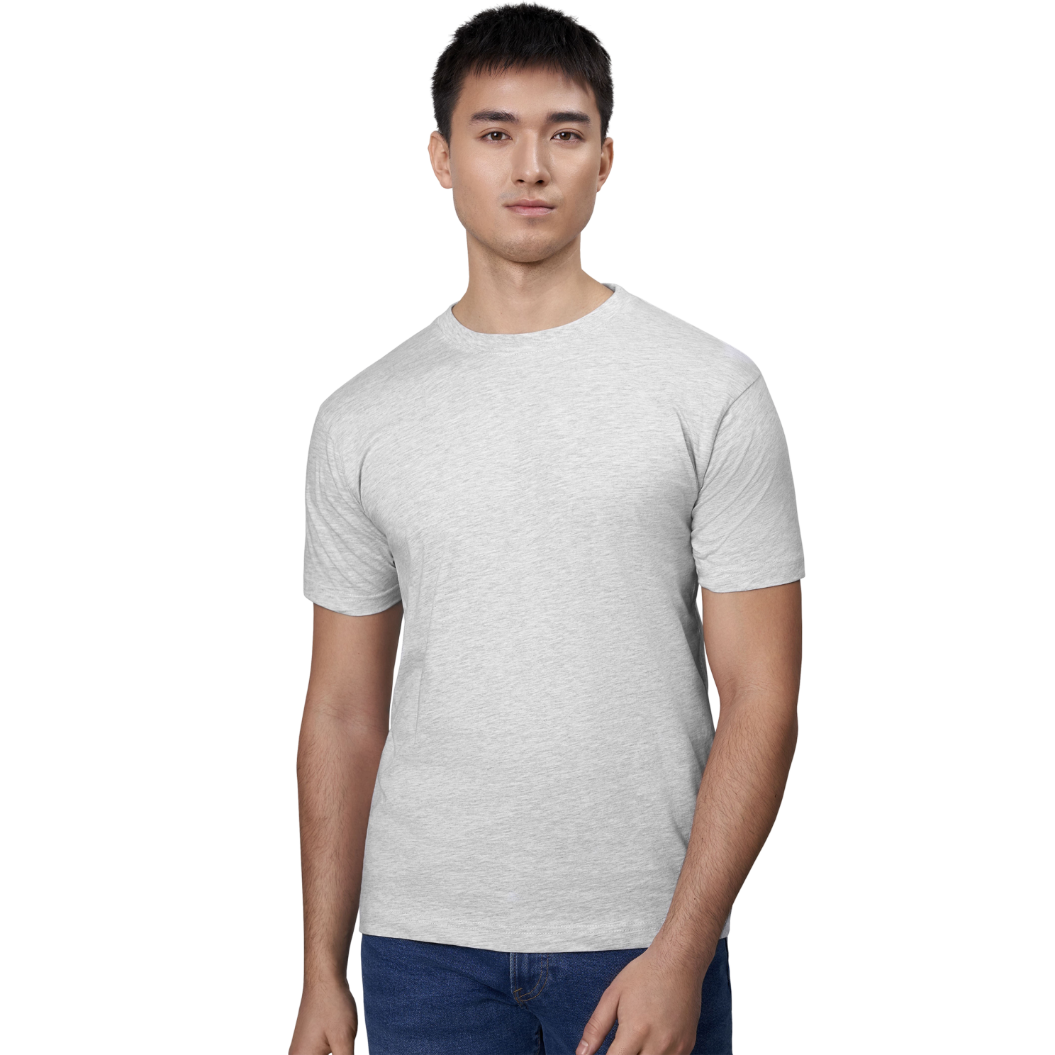 ID Game Herre T-shirt – Snow Melange Tilbud!