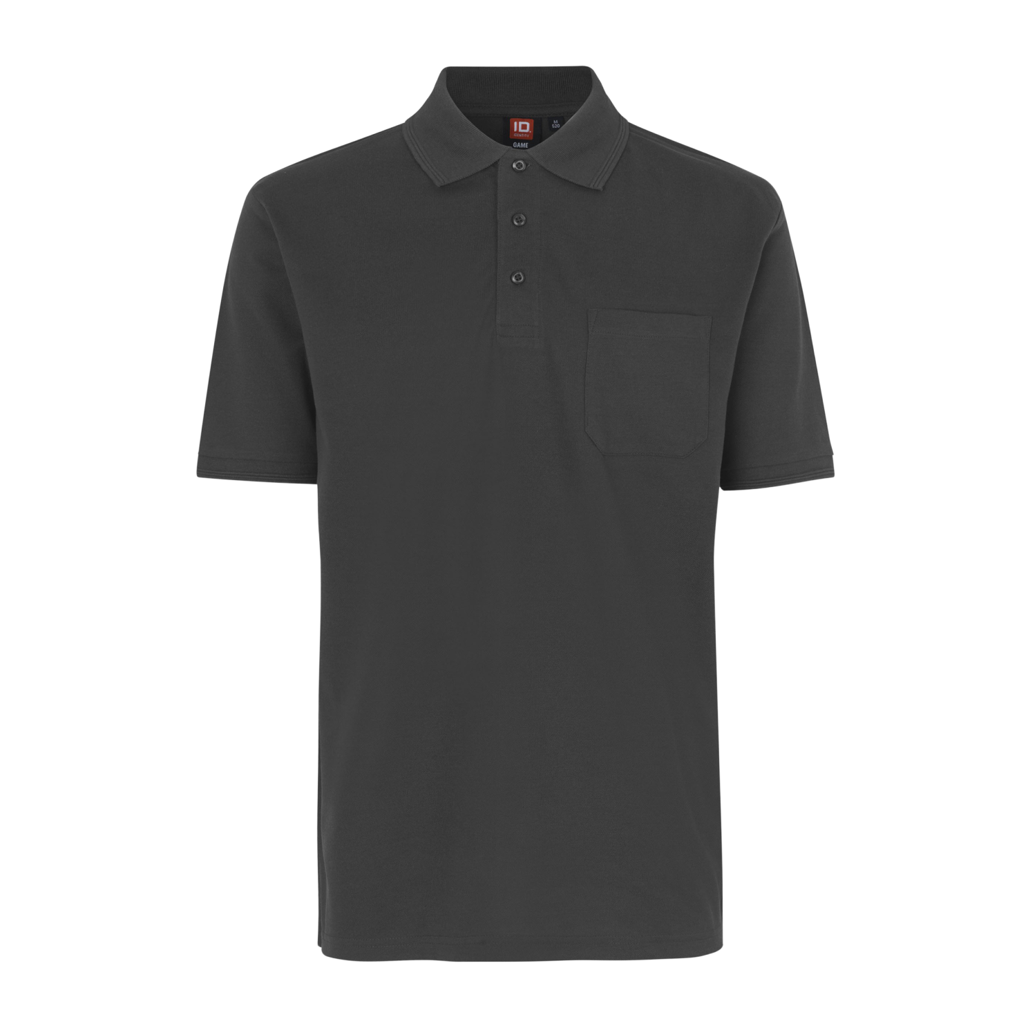 Klassisk Koksgrå Plus Size Herre Polo med Brystlomme