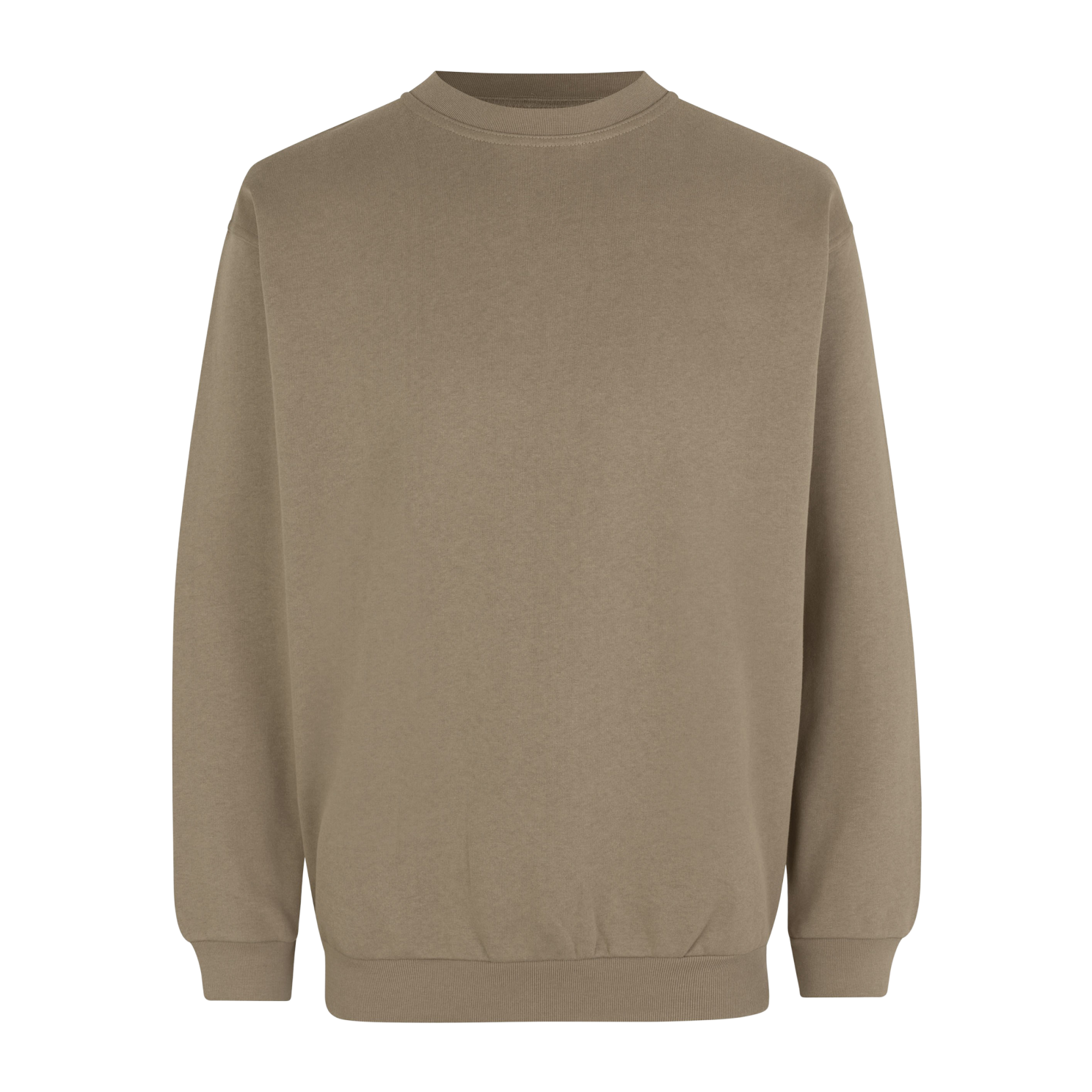 Herre Sweatshirt Sand    i Store Plus Size Størrelser
