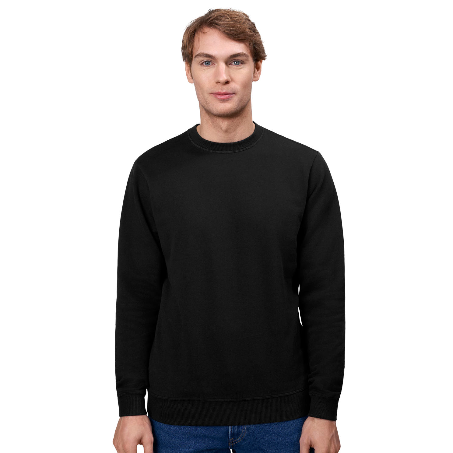 Økologisk Sort Sweatshirt til Mænd - Stilfuld Komfort