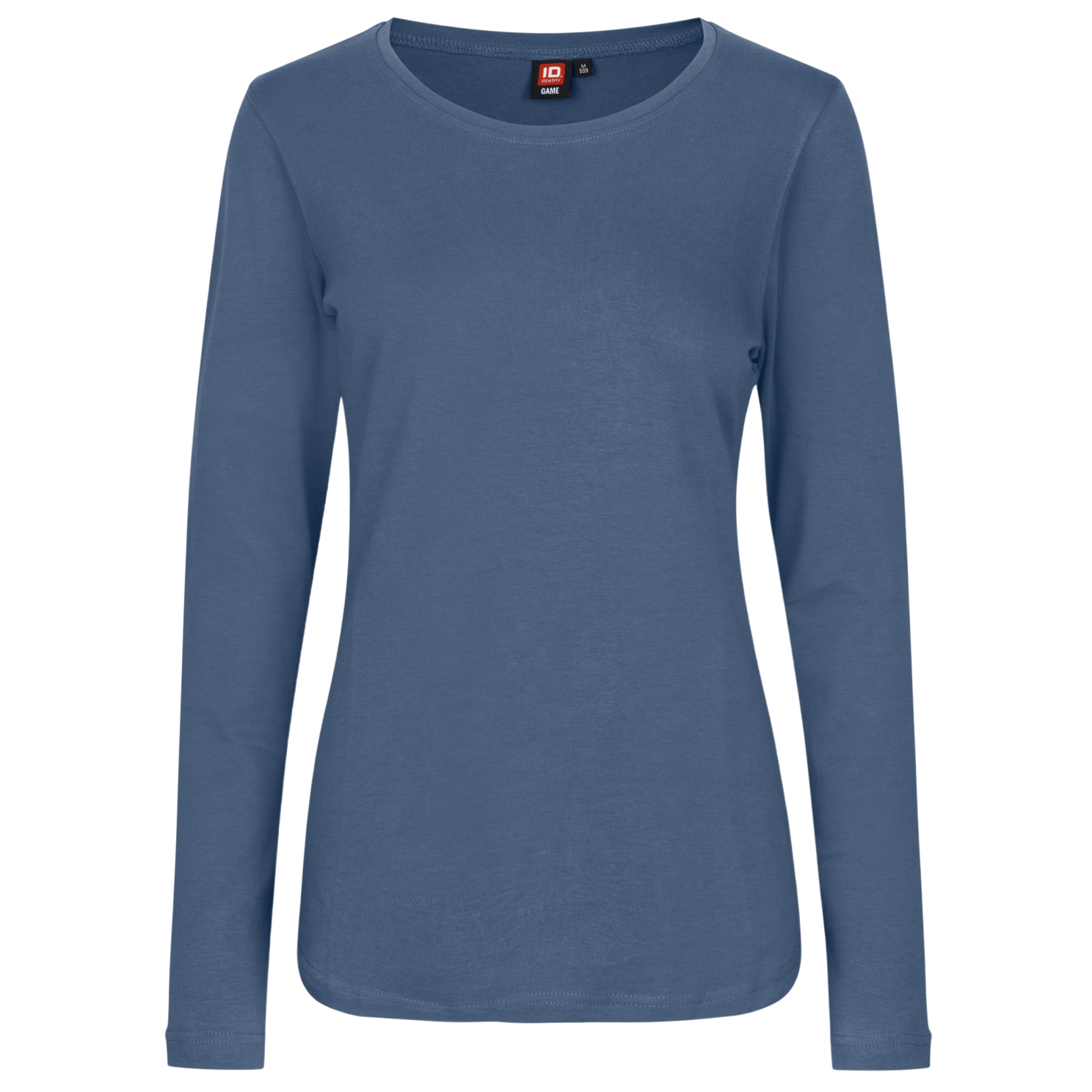 ID Interlock Langærmet T-shirt til Dame – Indigo Plus Size