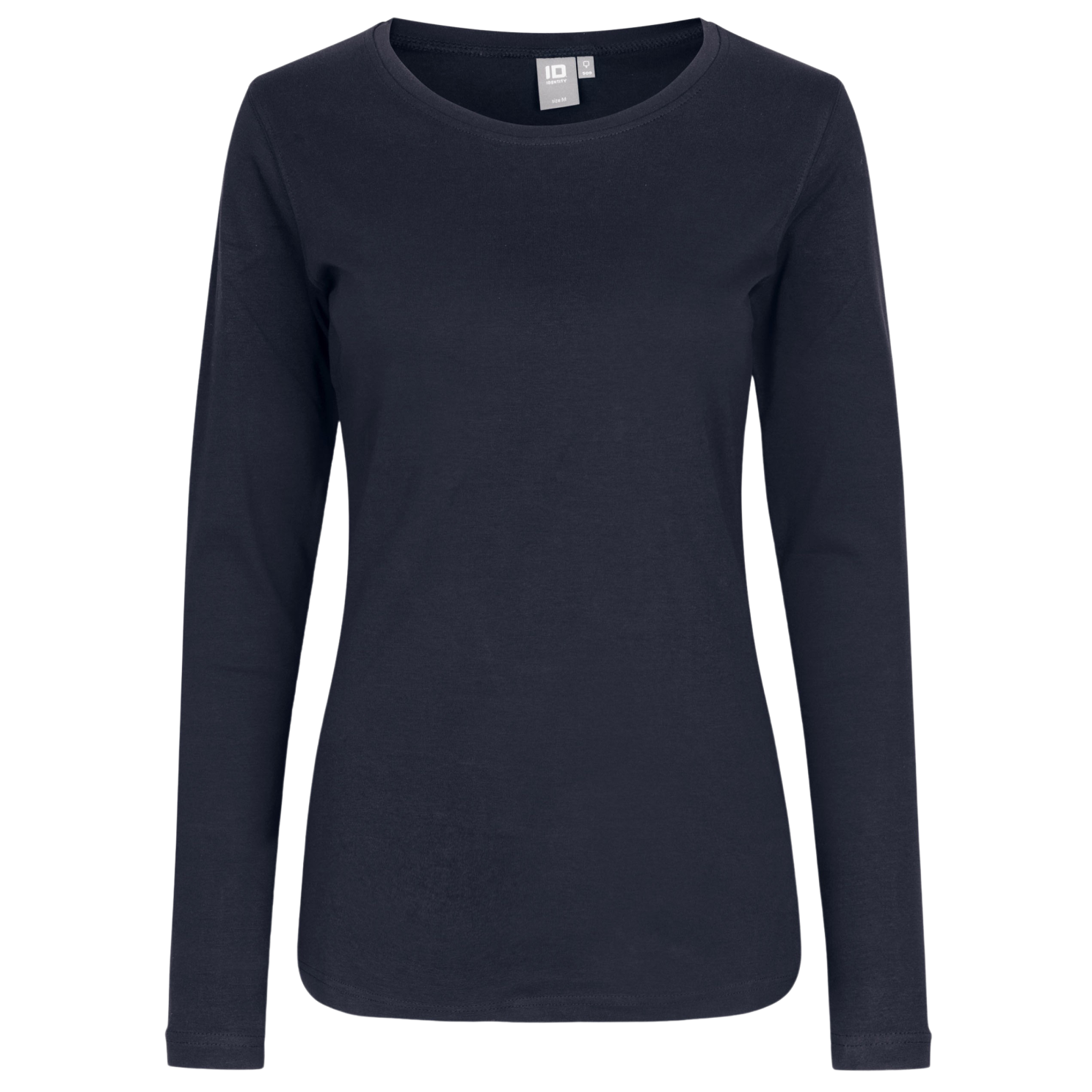 Interlock Dame Langærmet  -shirt Navy    i Store Plus Size Størrelser