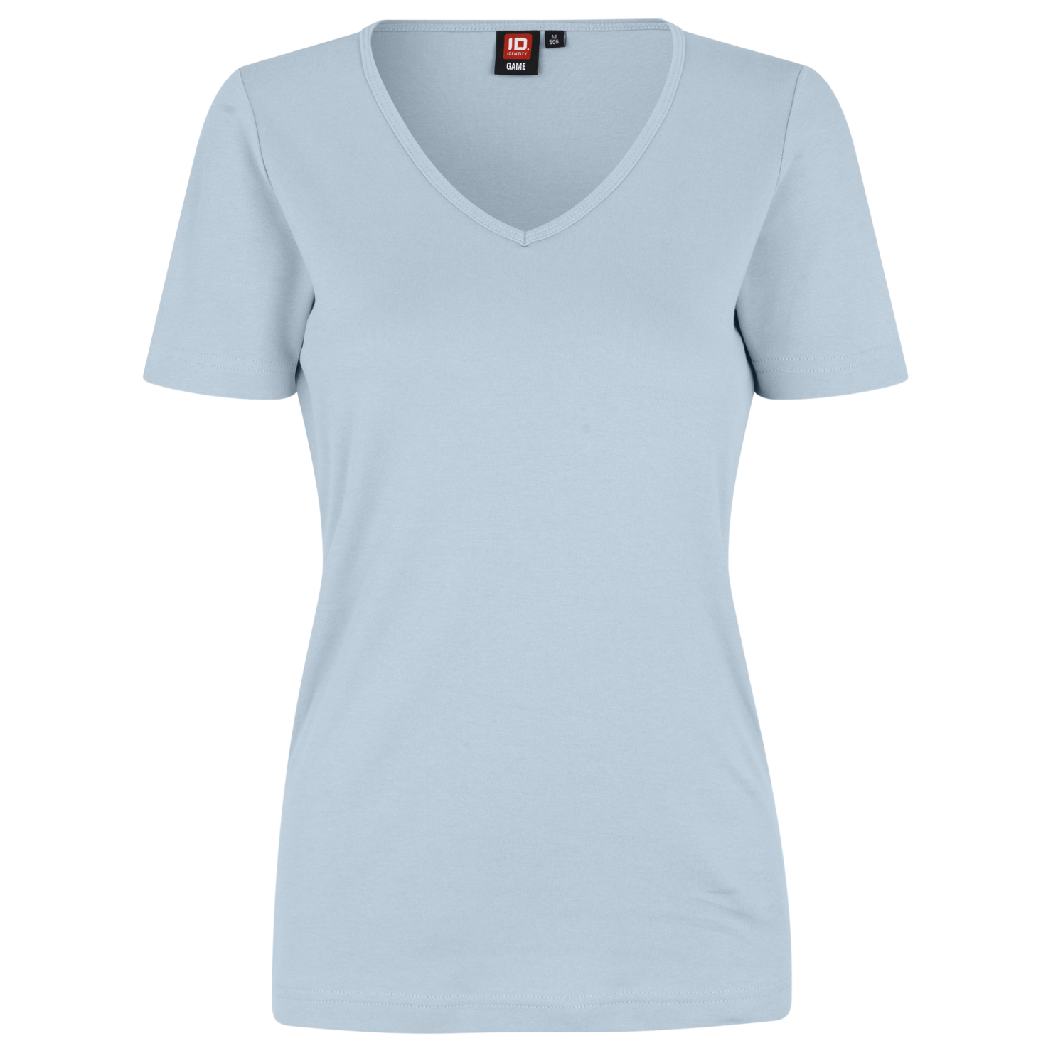 ID Interlock T-shirt til Dame – Lyseblå Plus Size Tilbud