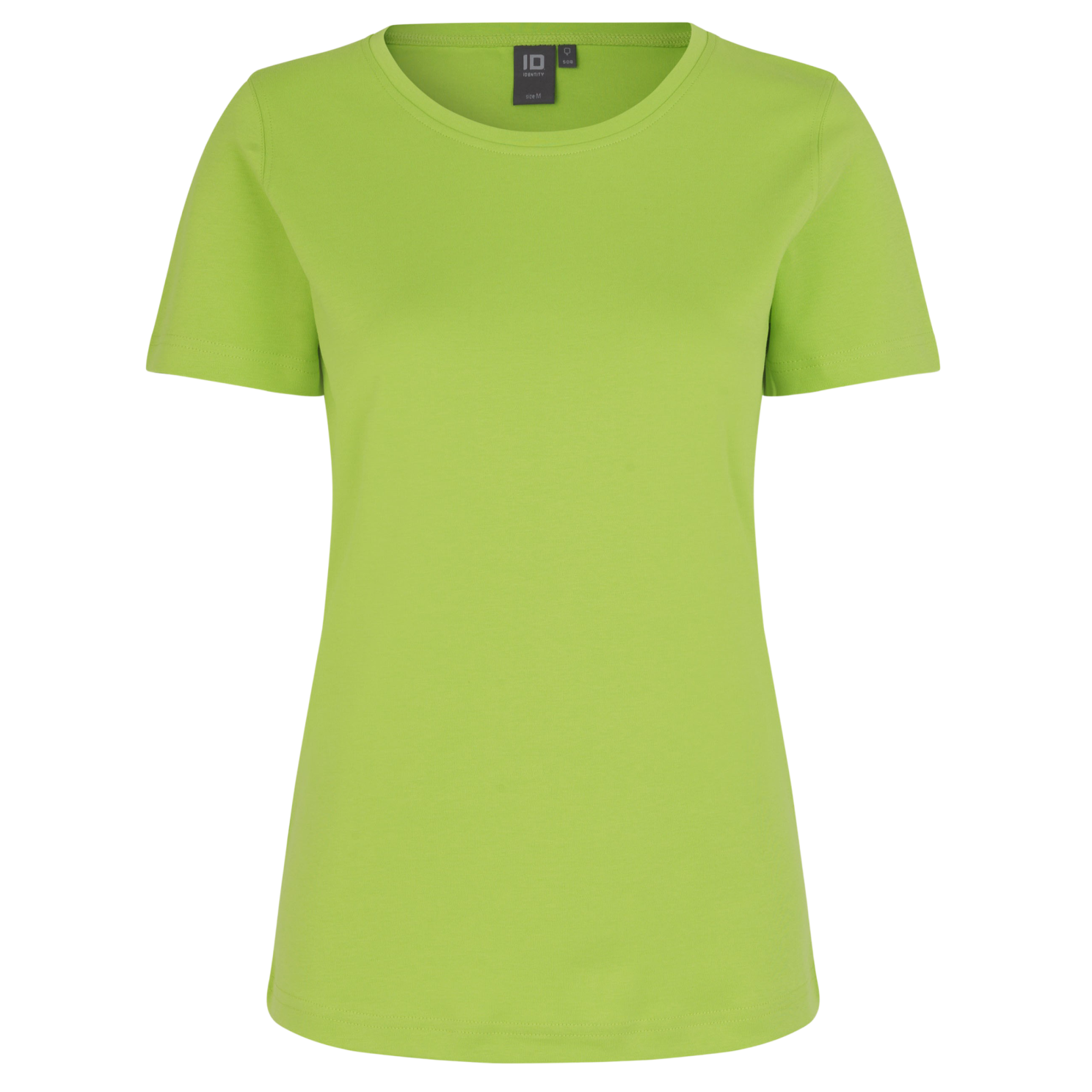ID Interlock T-shirt til kvinder – Lime – Plus Size Udsalg!
