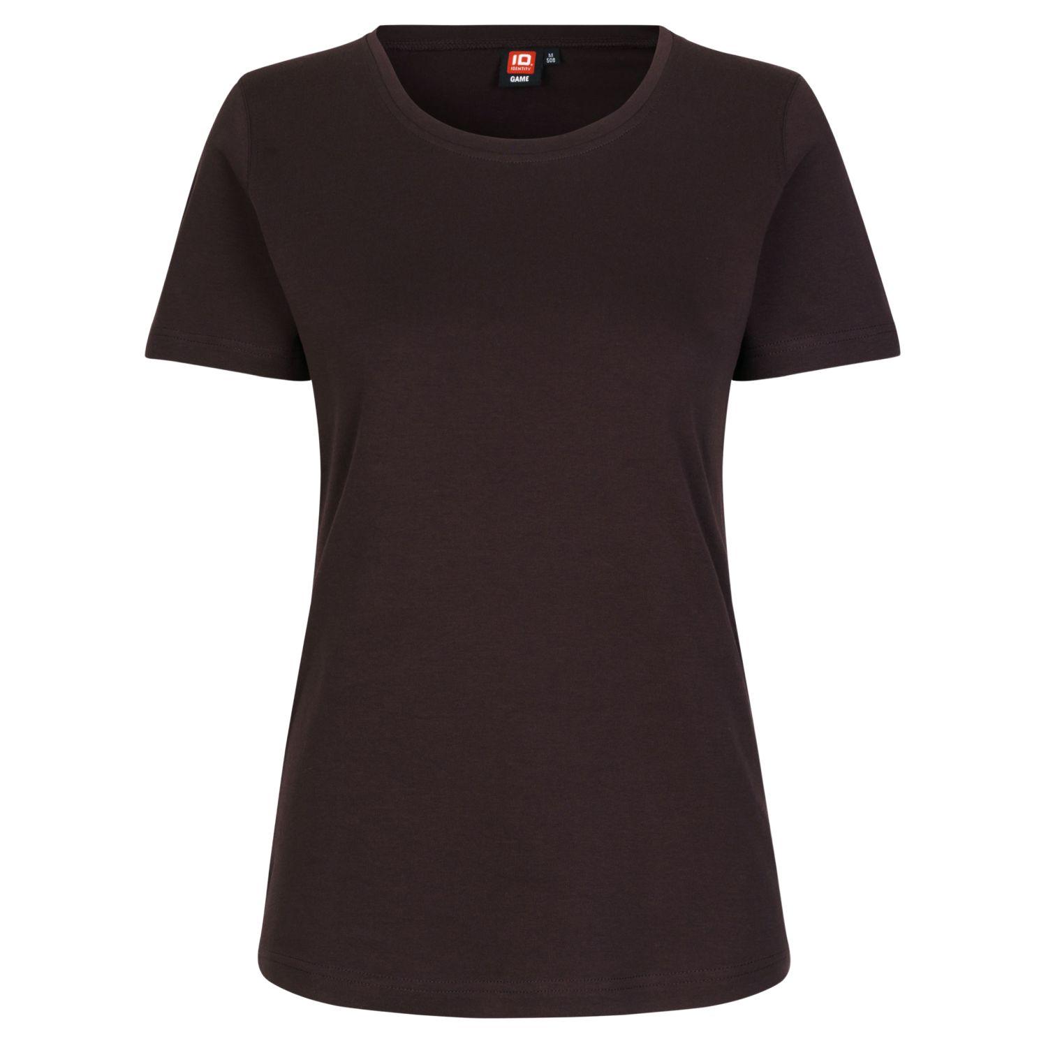 ID Interlock T-shirt til Dame – Mørk Bordeaux Udsalg!