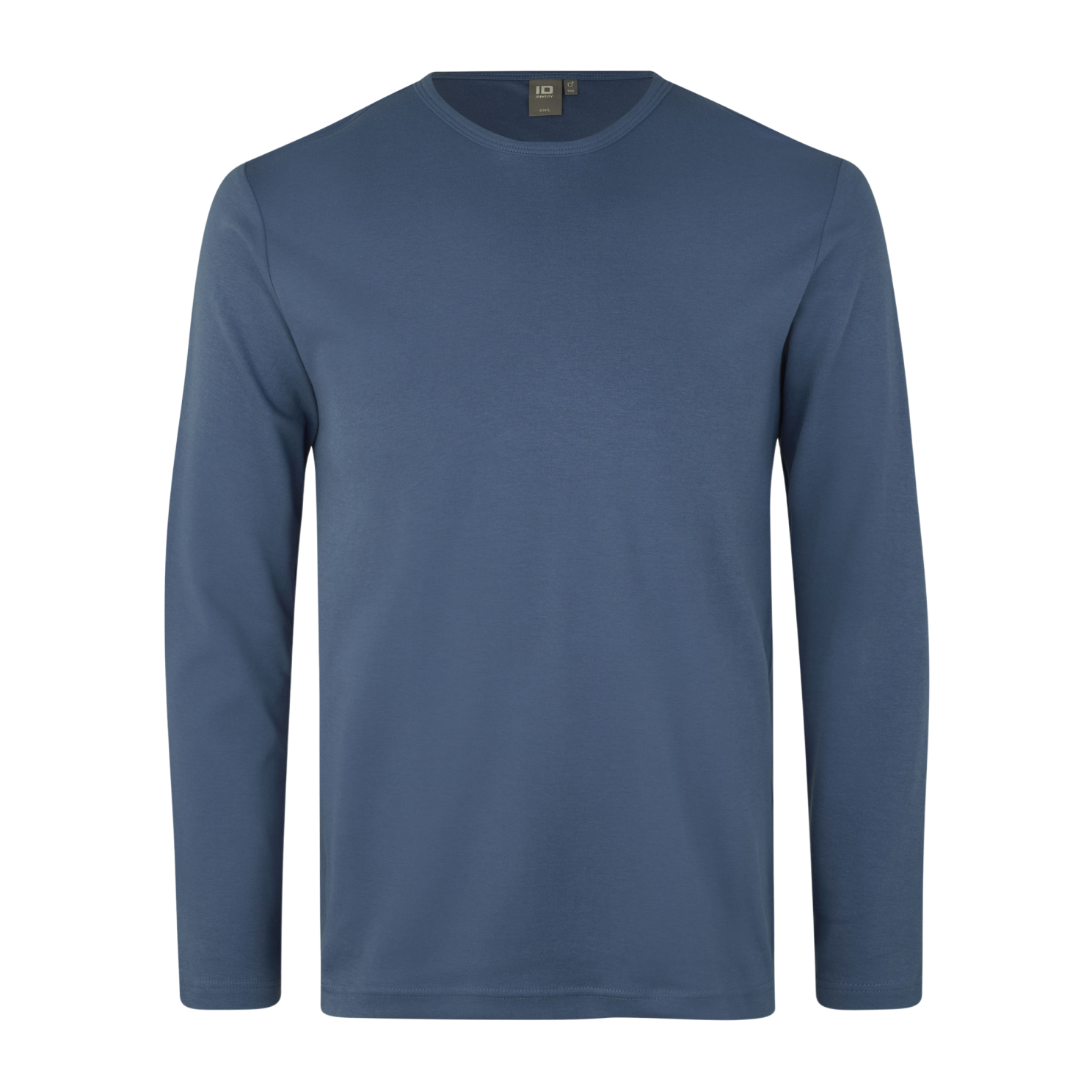 Interlock Herre Langærmet  -shirt Indigo    i Store Plus Size Størrelser