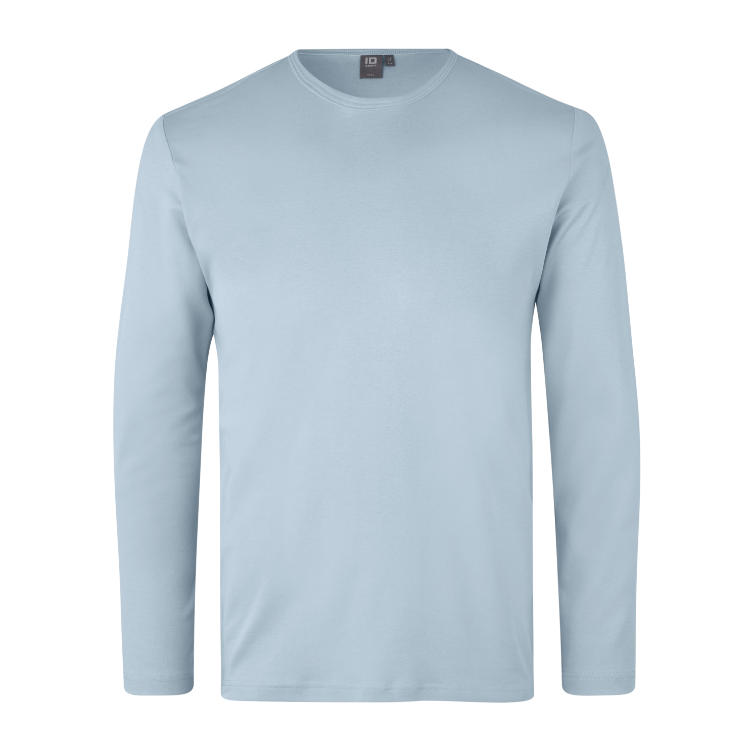 Interlock Herre Langærmet T-shirt – Lys Blå Tilbud!