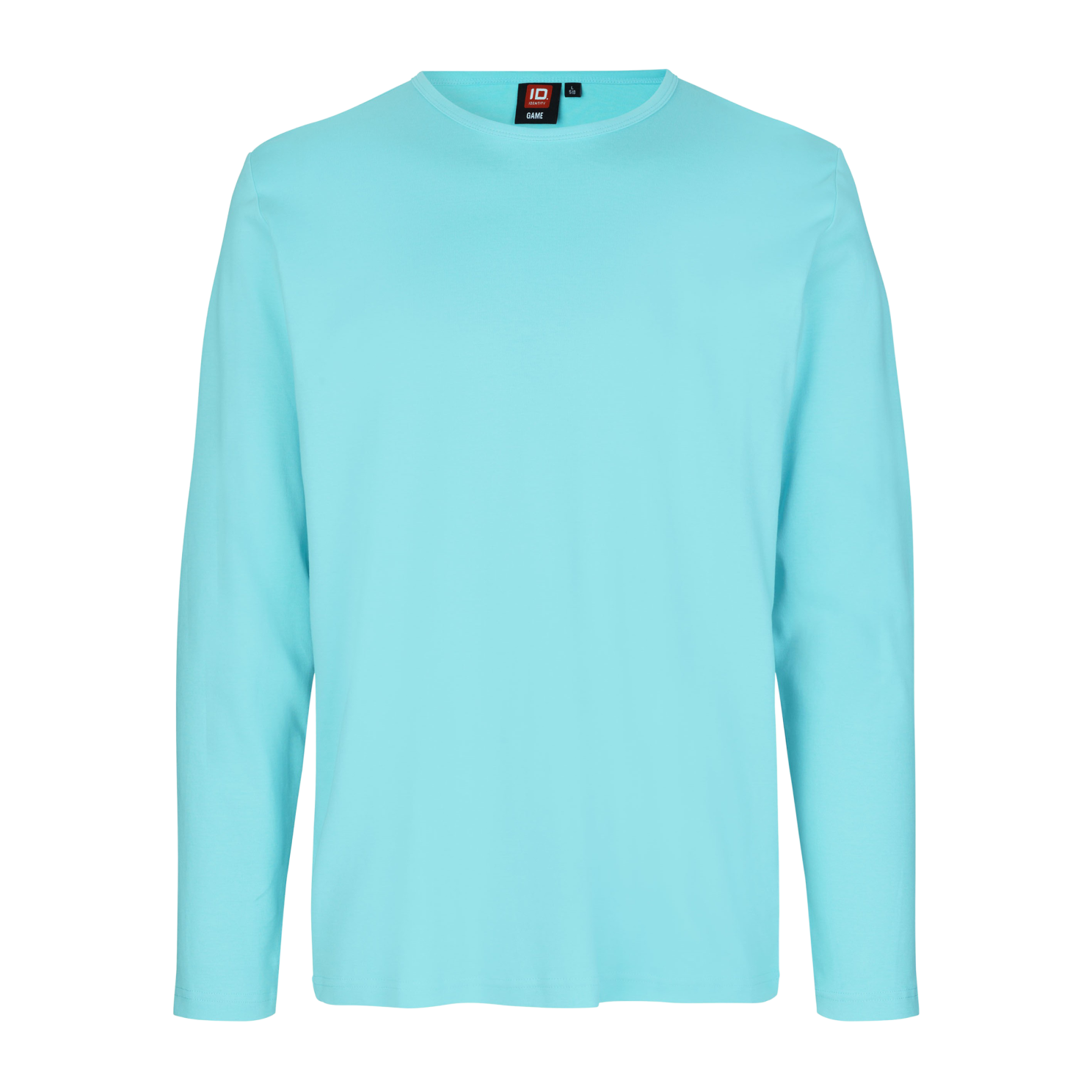 Langærmet mint T-shirt til mænd – Plus Size tilbud!